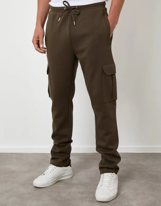 Khaki Green Cargo Joggers sold by Threadbare