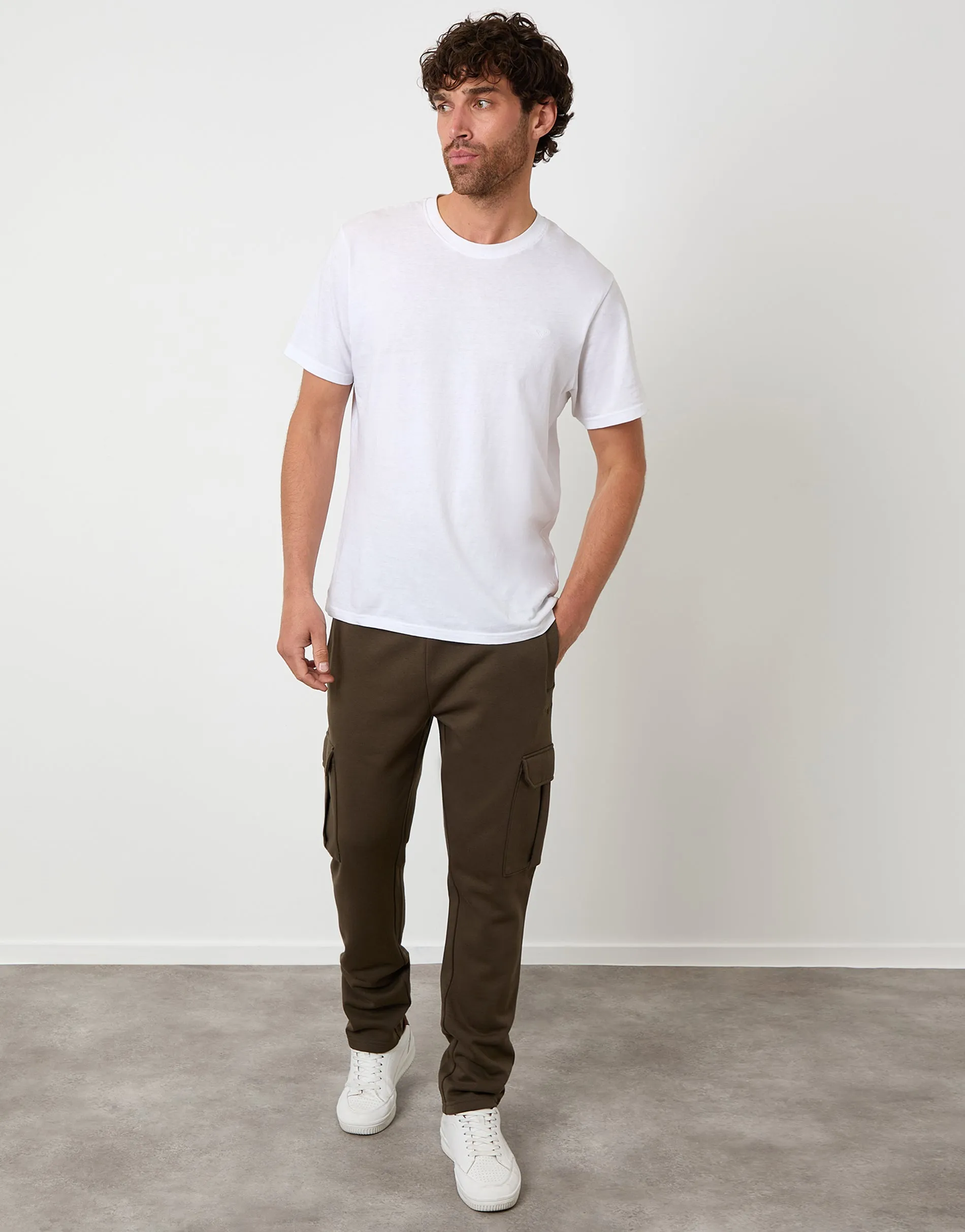 Khaki Green Cargo Joggers sold by Threadbare product image thumbnail 3