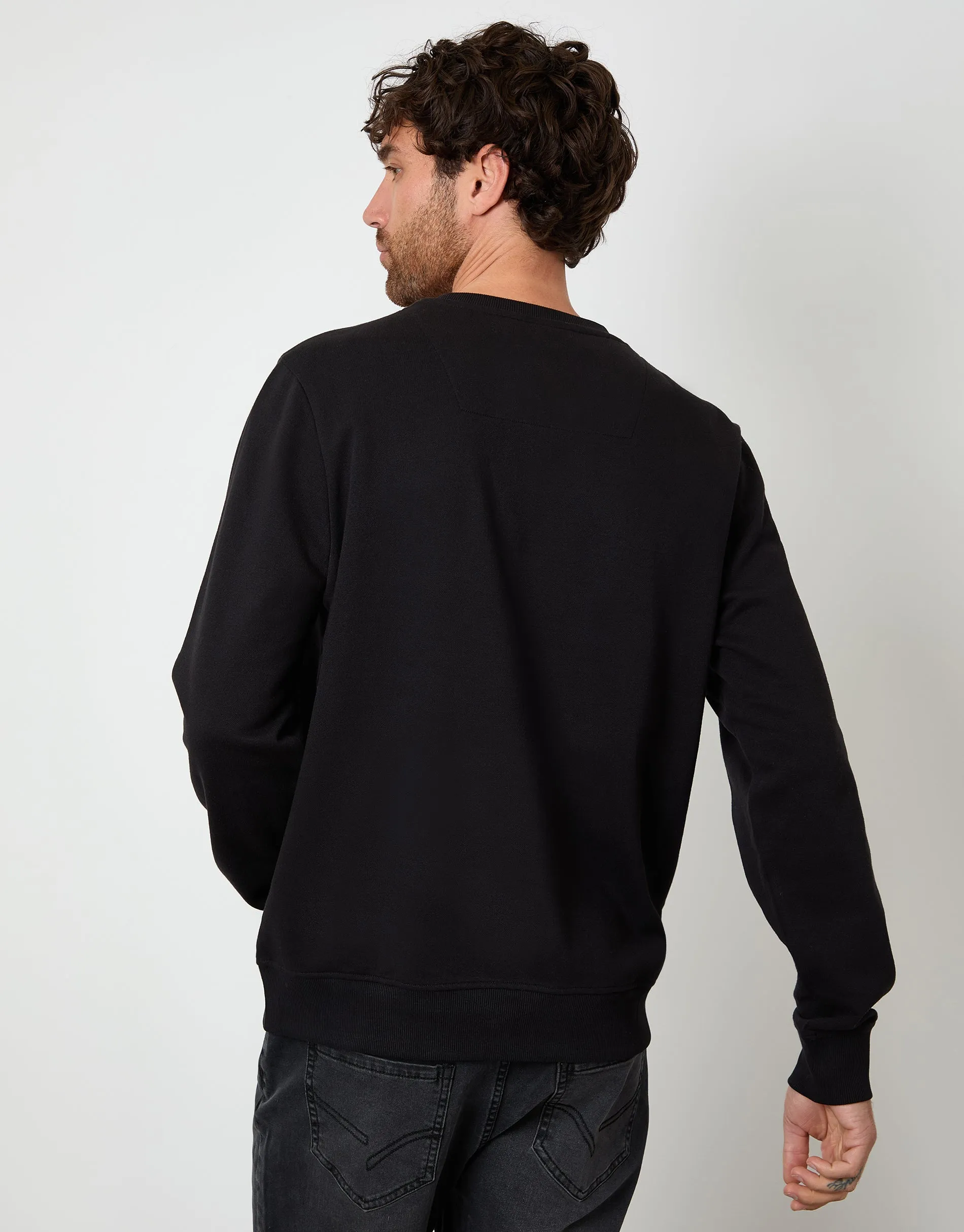 Black Christmas Graphic Print Crew Neck Sweatshirt sold by Threadbare product image thumbnail 3