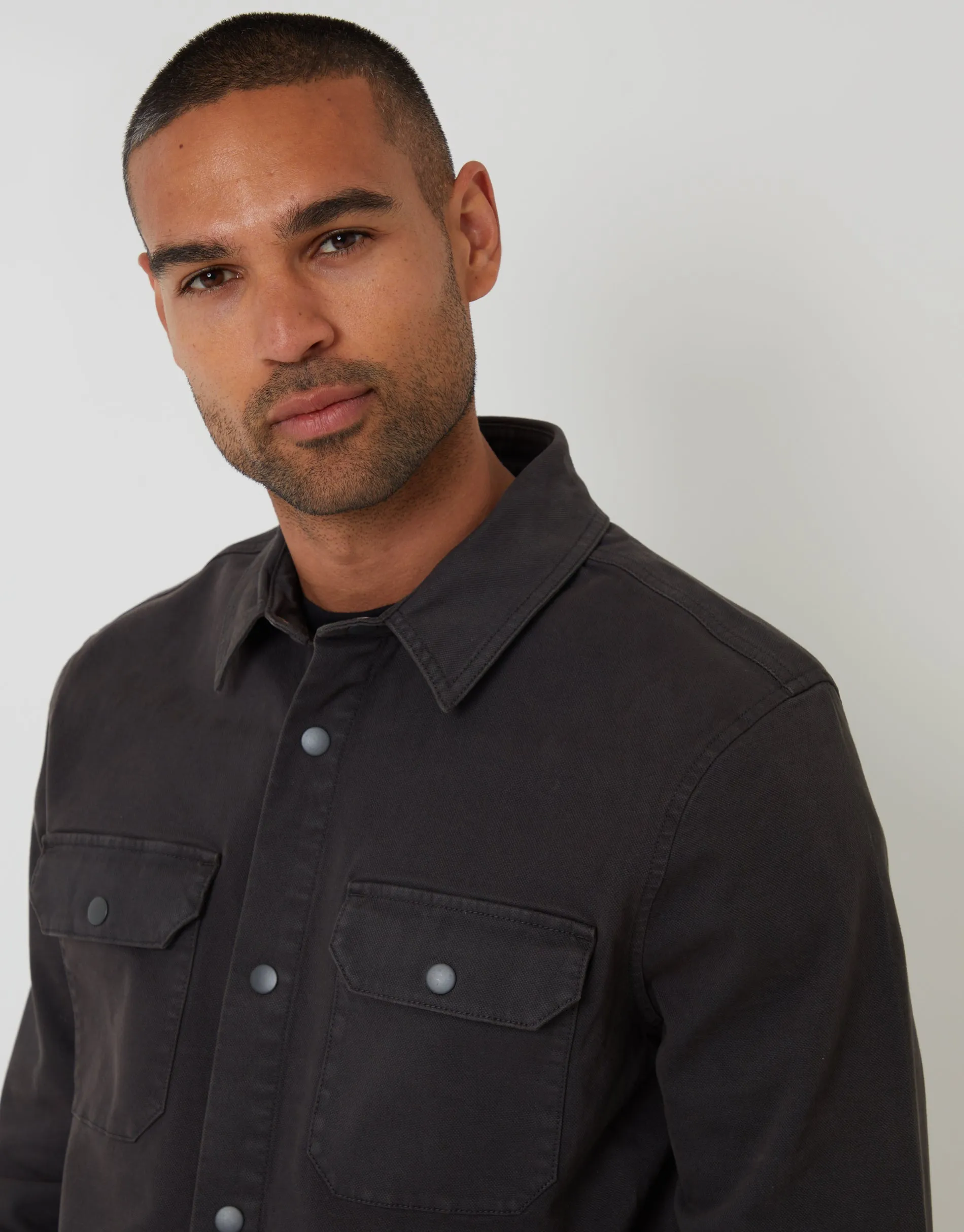 Dark Green Snap Fastening Shacket sold by Threadbare product image thumbnail 4