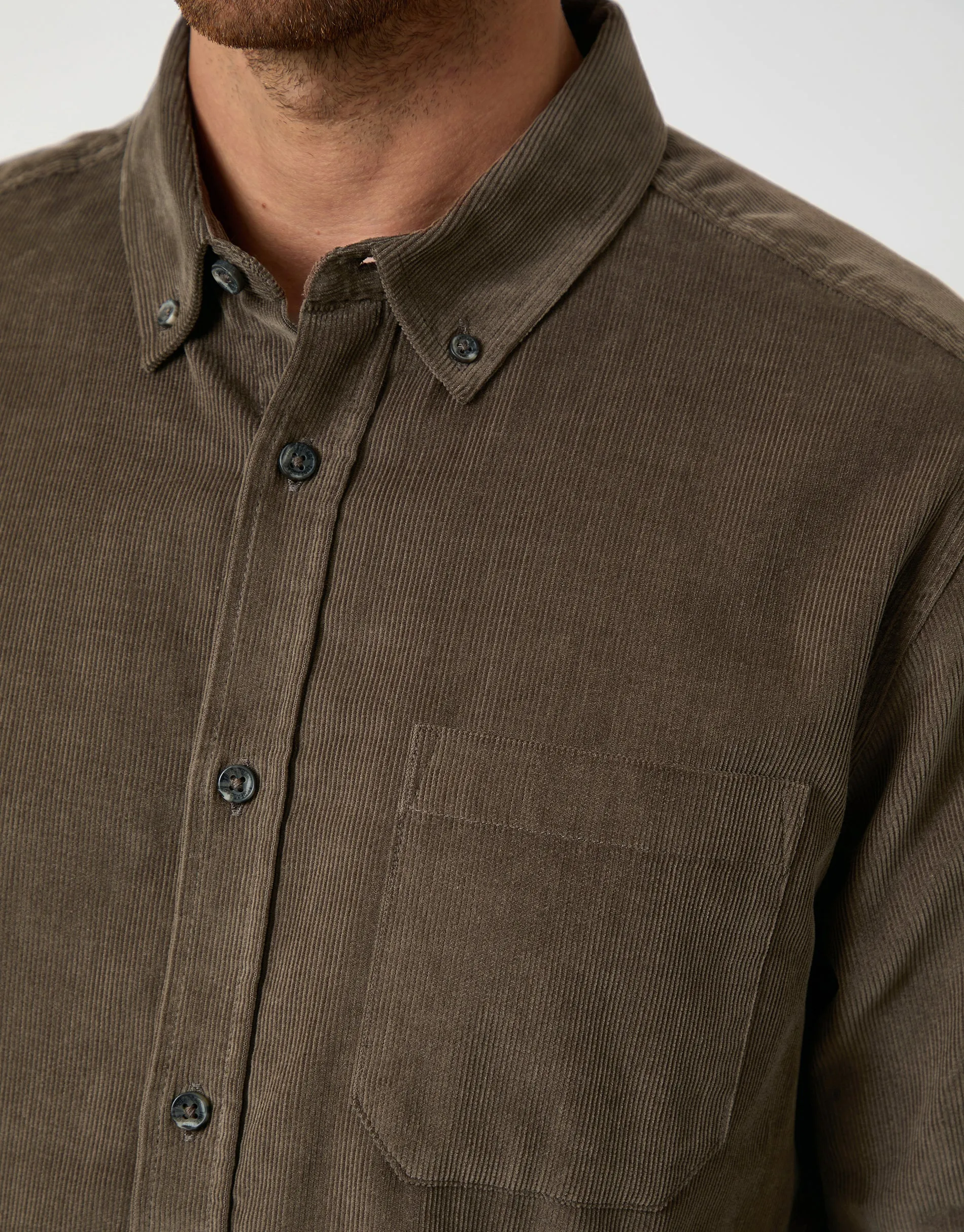 Brown Corduroy Shirt sold by Threadbare product image thumbnail 5