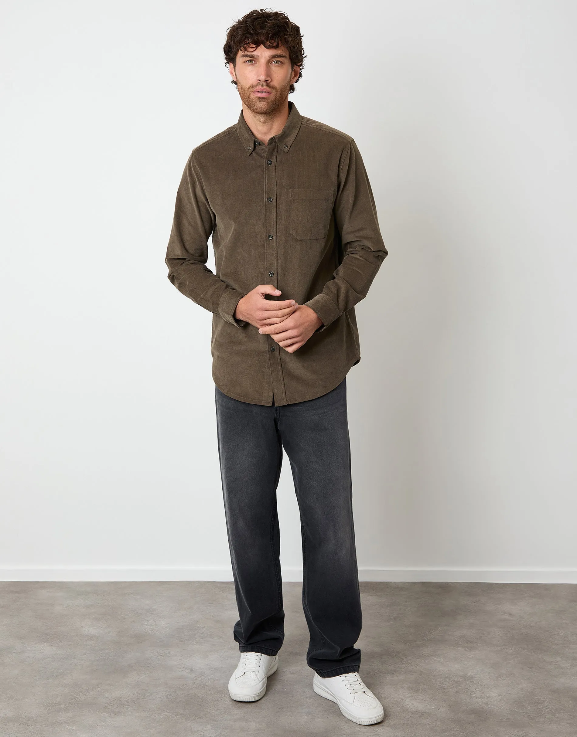 Brown Corduroy Shirt sold by Threadbare product image thumbnail 4