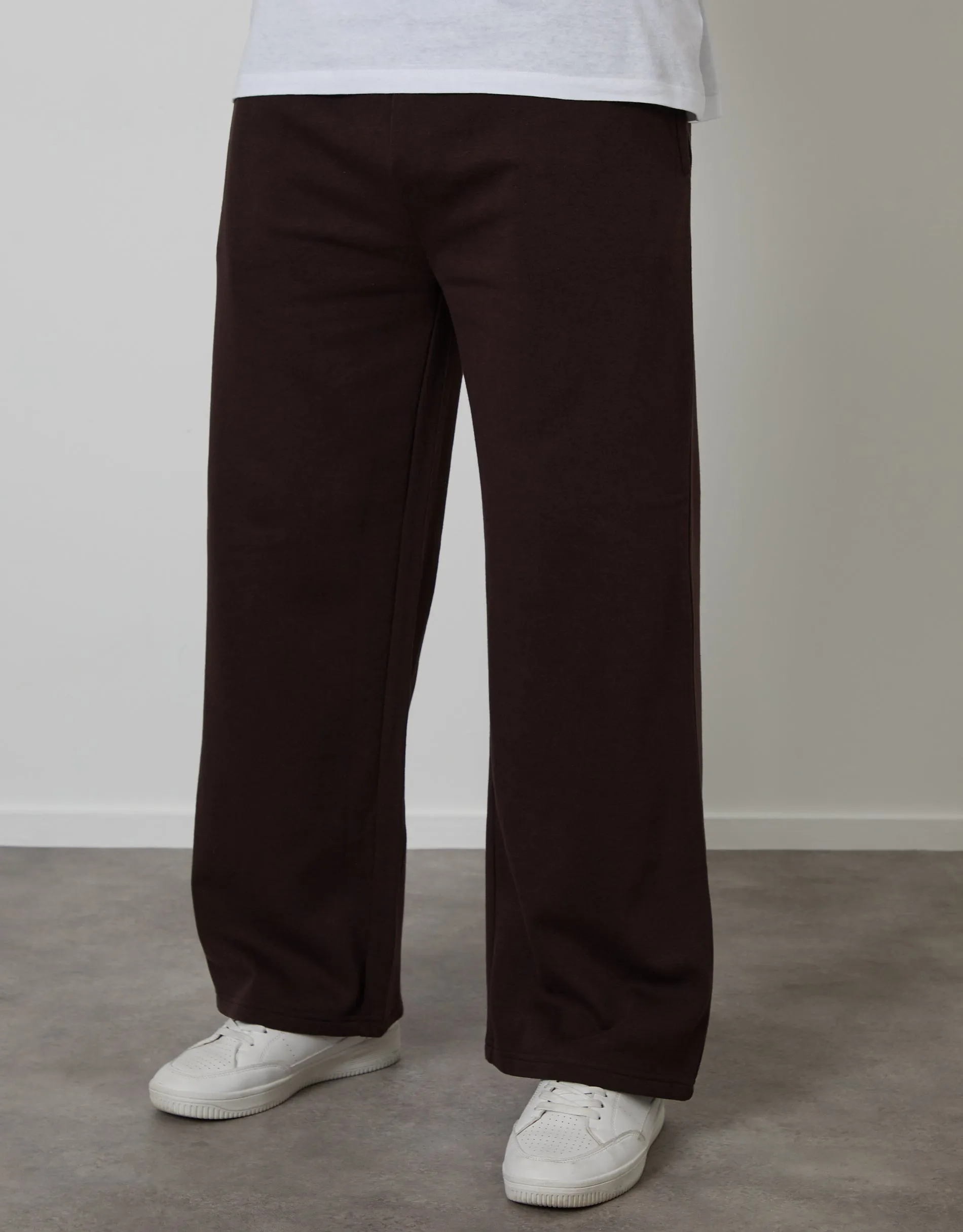 Chocolate Brown Wide Leg Joggers sold by Threadbare
