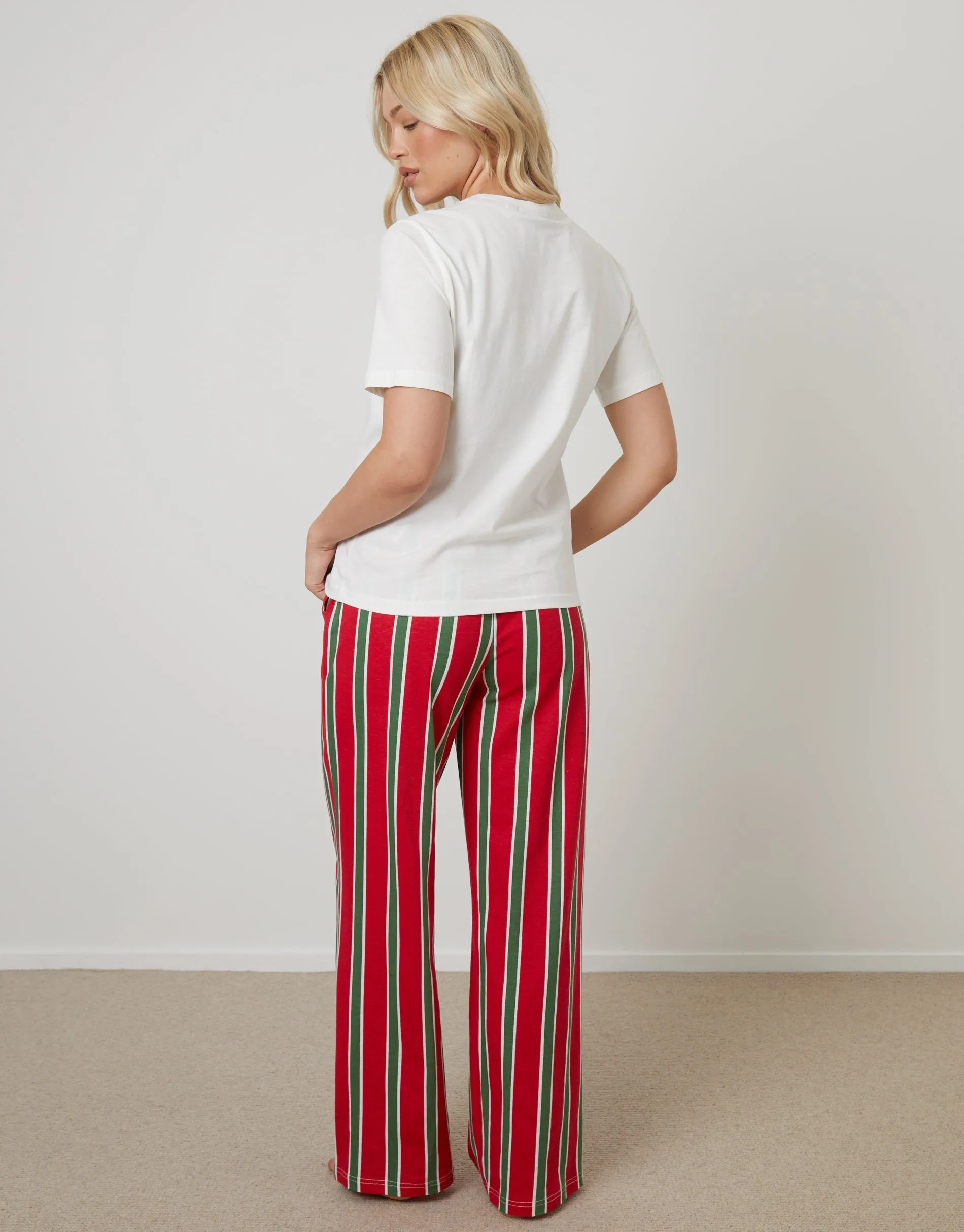 Cream Mistletoe Graphic Print Pyjamas (2-Piece Set) sold by Threadbare product image thumbnail 3
