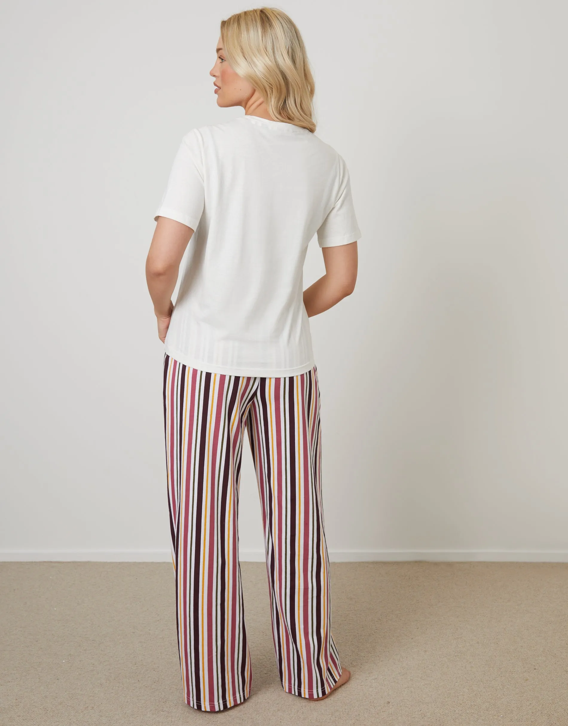 Cream Cheese & Wine Red Graphic Print Pyjamas (2-Piece Set) sold by Threadbare product image thumbnail 3