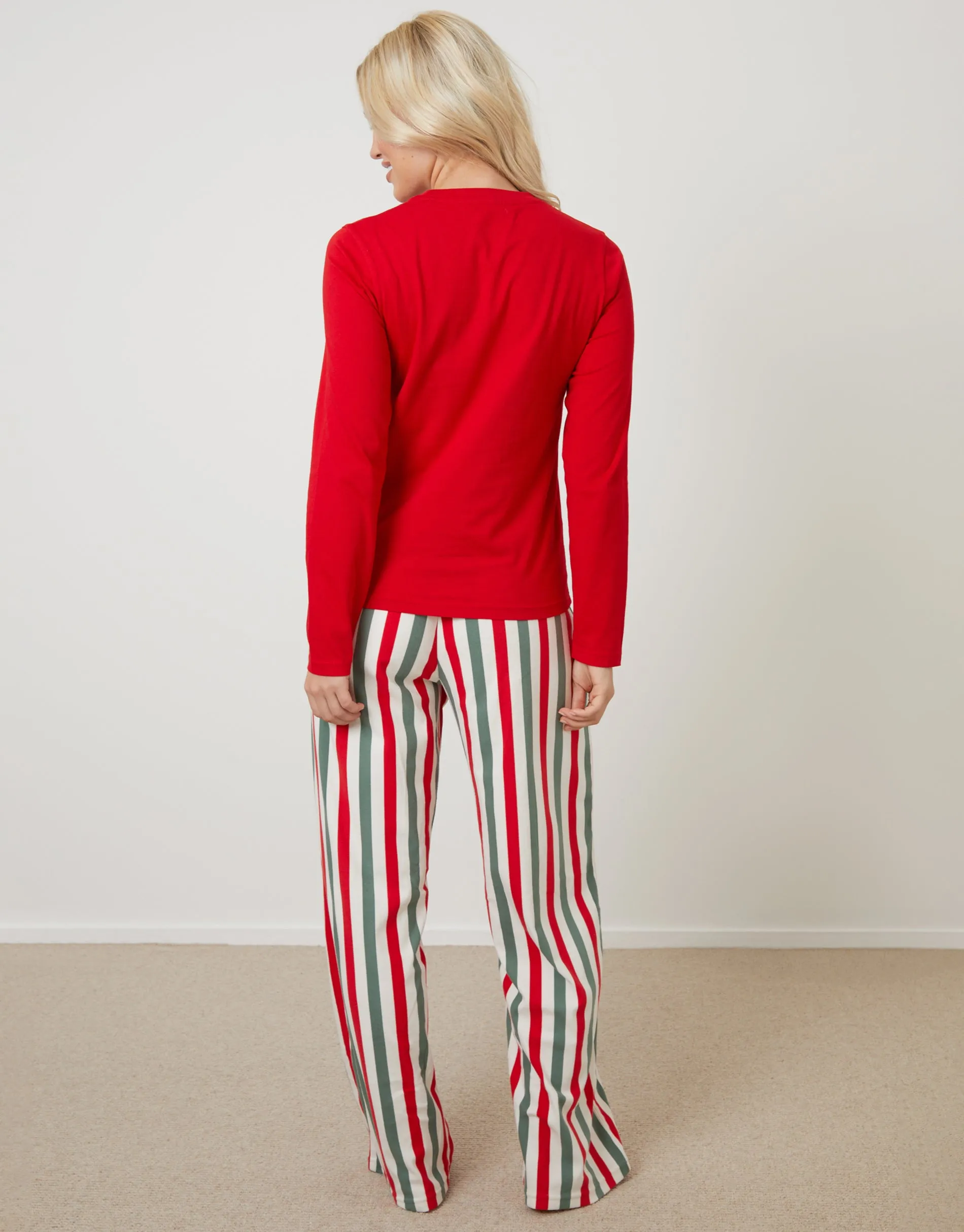 Red Christmas Postcard Graphic Long Pyjamas (2-Piece Set) sold by Threadbare product image thumbnail 3