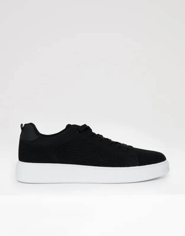 Black Textured Trainers sold by Threadbare