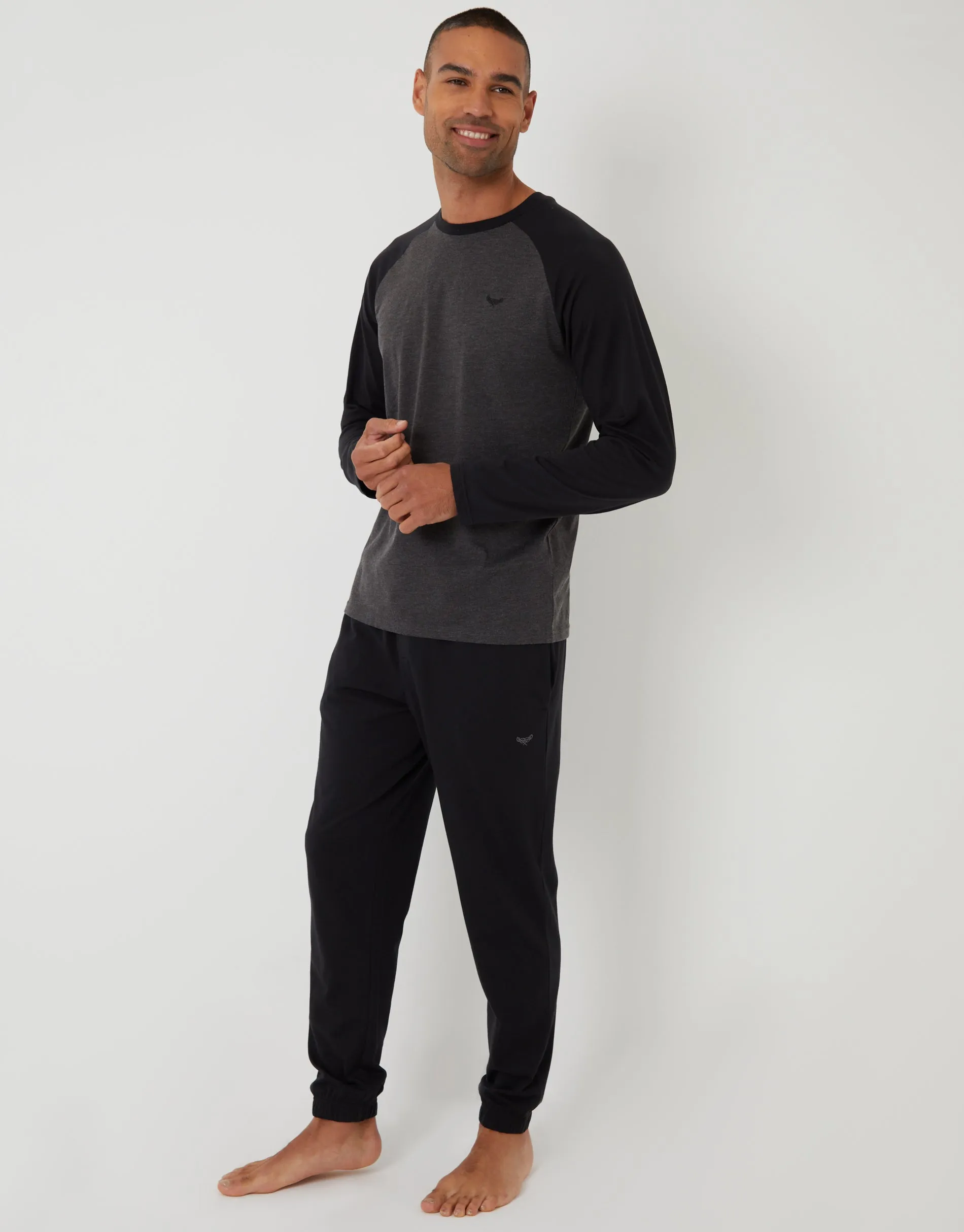 Grey Long Raglan Lounge Sets (2-Piece Set) (2 Pack) sold by Threadbare product image thumbnail 2