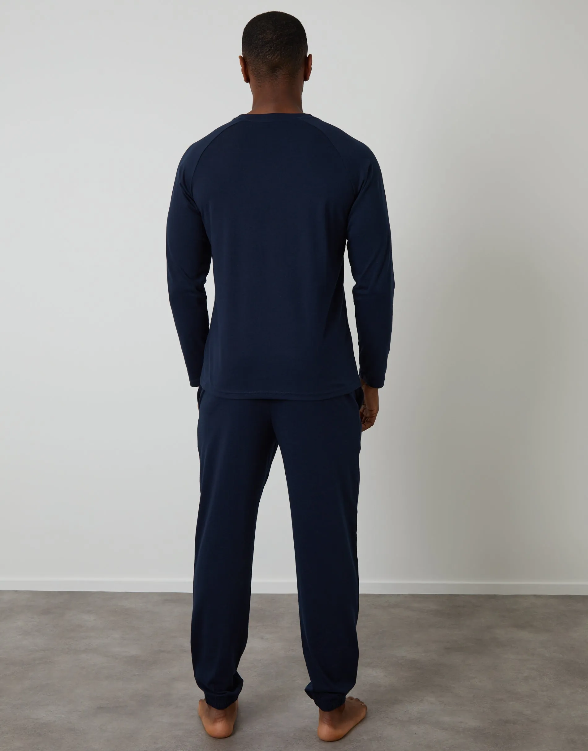 Navy Sweatshirt & Jogger Lounge Set (2-Piece Set) sold by Threadbare product image thumbnail 2