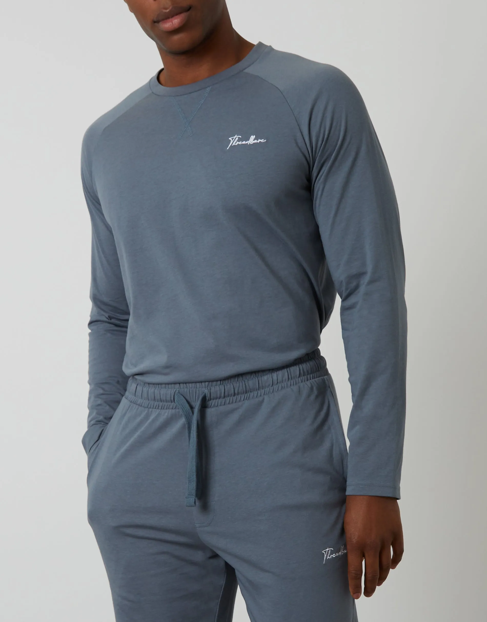 Sweatshirt & Jogger Lounge Set in Blue sold by Threadbare product image thumbnail 4