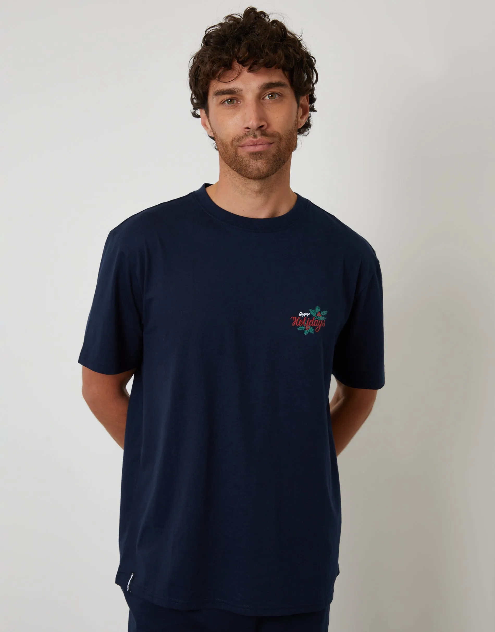 Navy Christmas Graphic Lounge Set (2-Piece Set) sold by Threadbare product image thumbnail 4