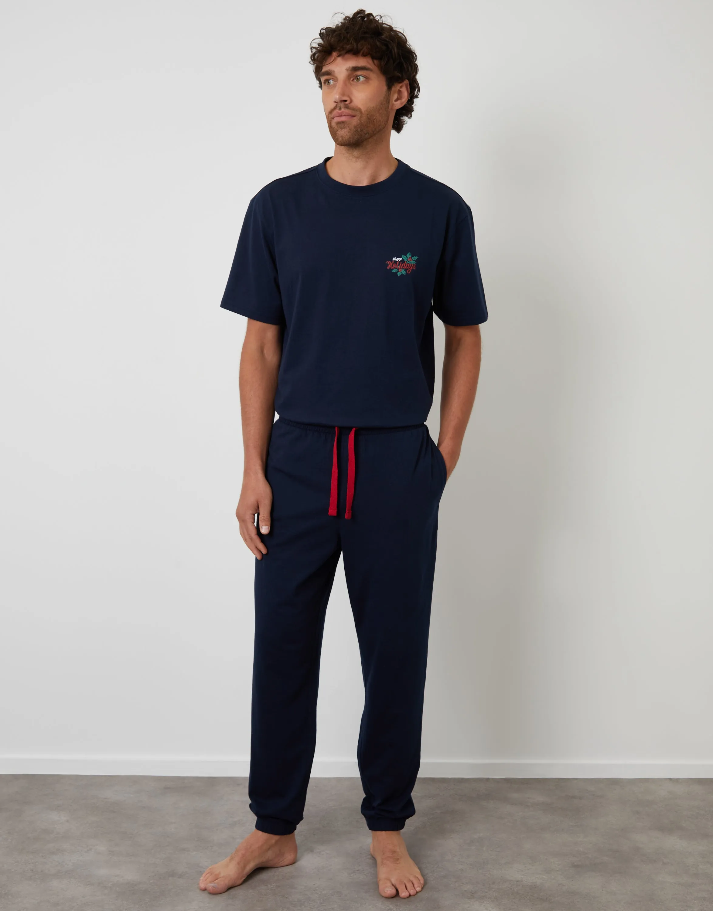 Navy Christmas Graphic Lounge Set (2-Piece Set) sold by Threadbare product image thumbnail 3