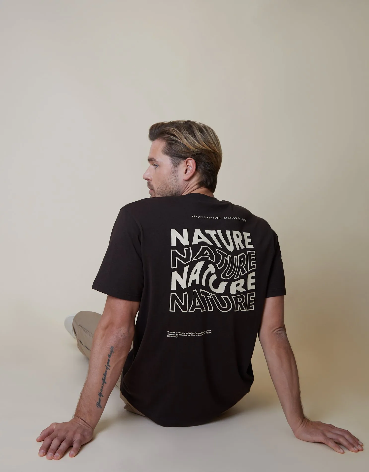 Men's Dark Chocolate Nature Slogan Graphic Print T-Shirt sold by Threadbare product image thumbnail 3