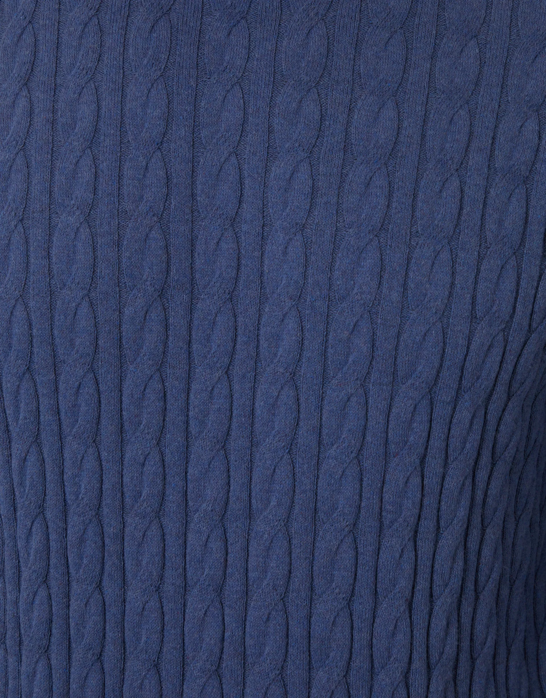 Blue Cable Knit Crew Neck Jumper sold by Threadbare product image thumbnail 4