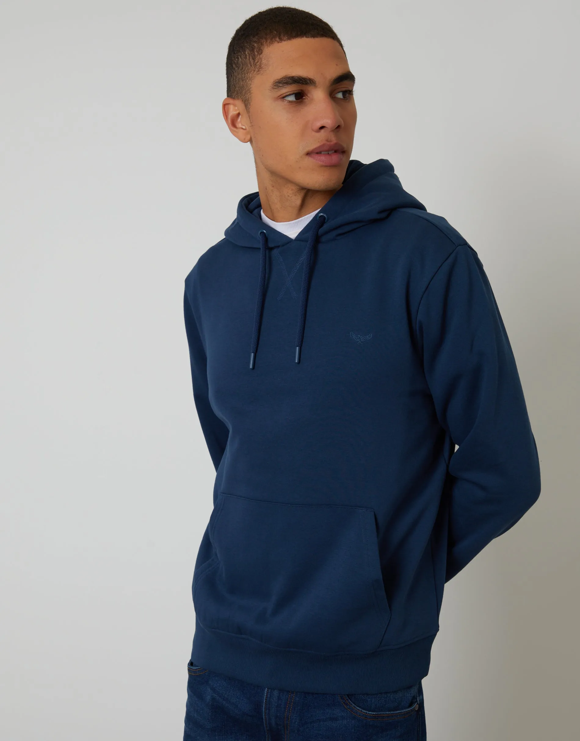 Overhead Hoodie in Blue sold by Threadbare
