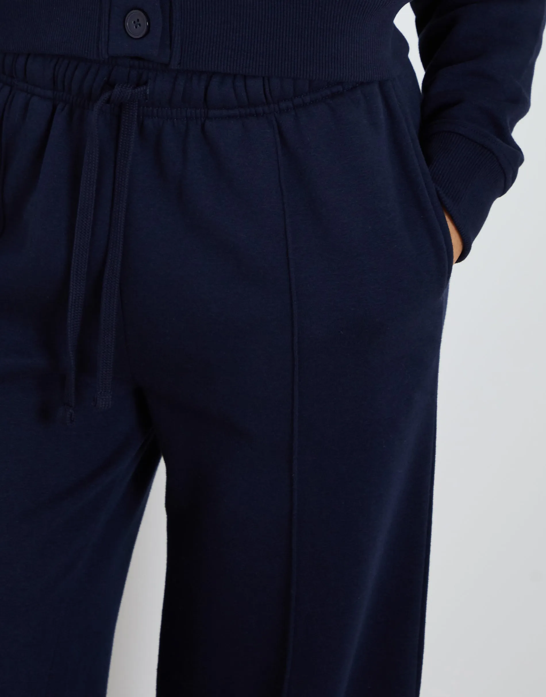 Navy Sweat Bomber Cardigan & Jogger Co-ord (2-Piece Set) sold by Threadbare product image thumbnail 5