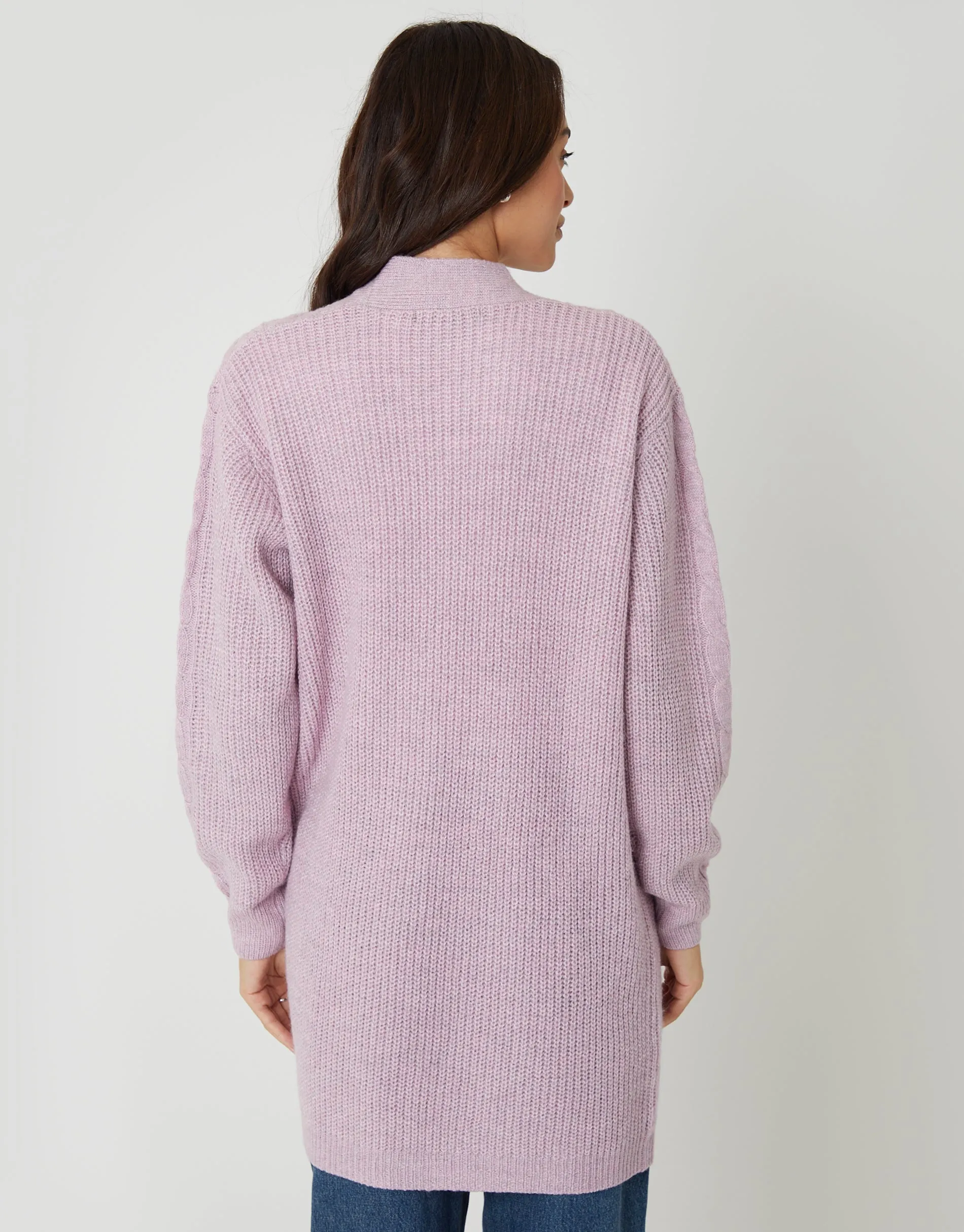 Pink Cable Knit Cardigan sold by Threadbare product image thumbnail 2