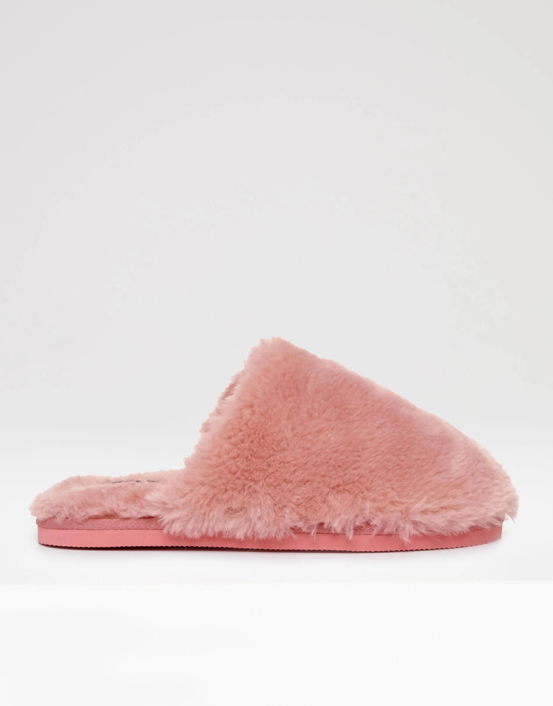 Pink Faux Fur Mule Slippers sold by Threadbare product image thumbnail 4