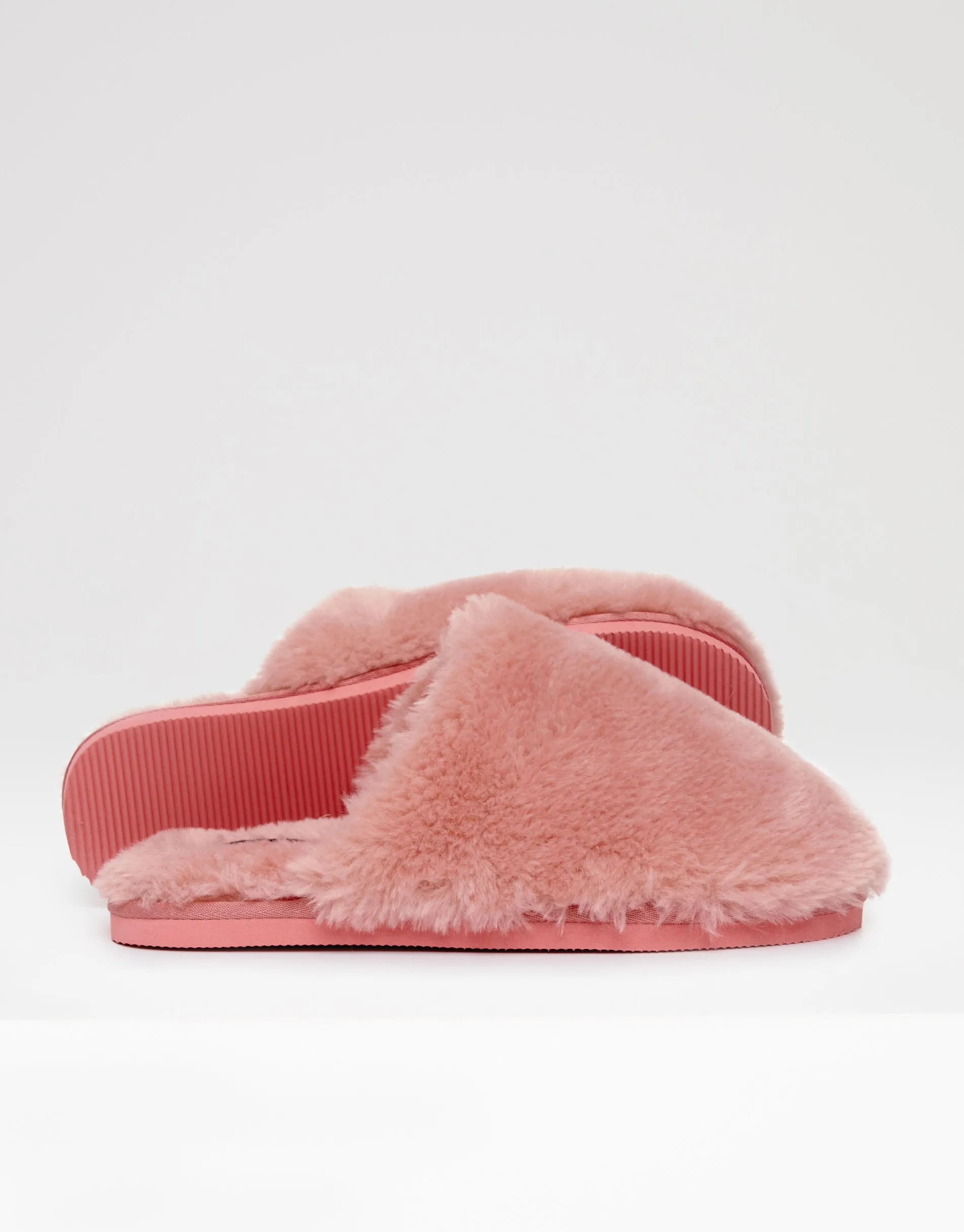 Pink Faux Fur Mule Slippers sold by Threadbare product image thumbnail 5