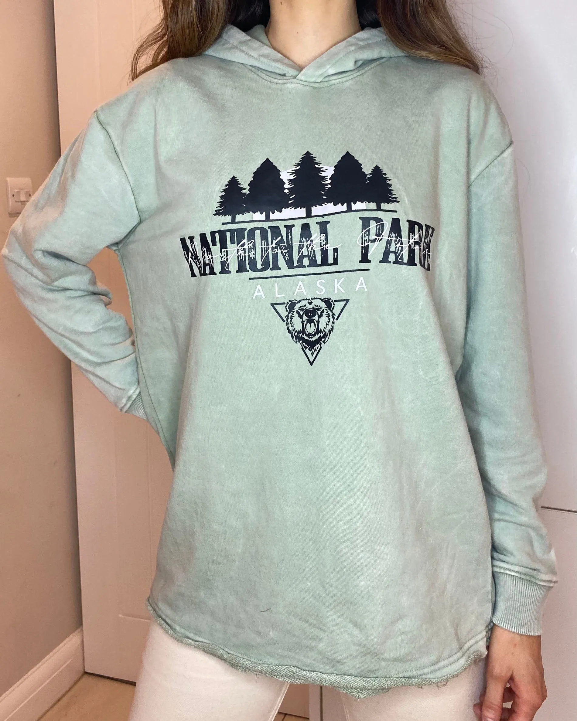 Women's Sage Oversized Hoodie sold by Threadbare product image thumbnail 3