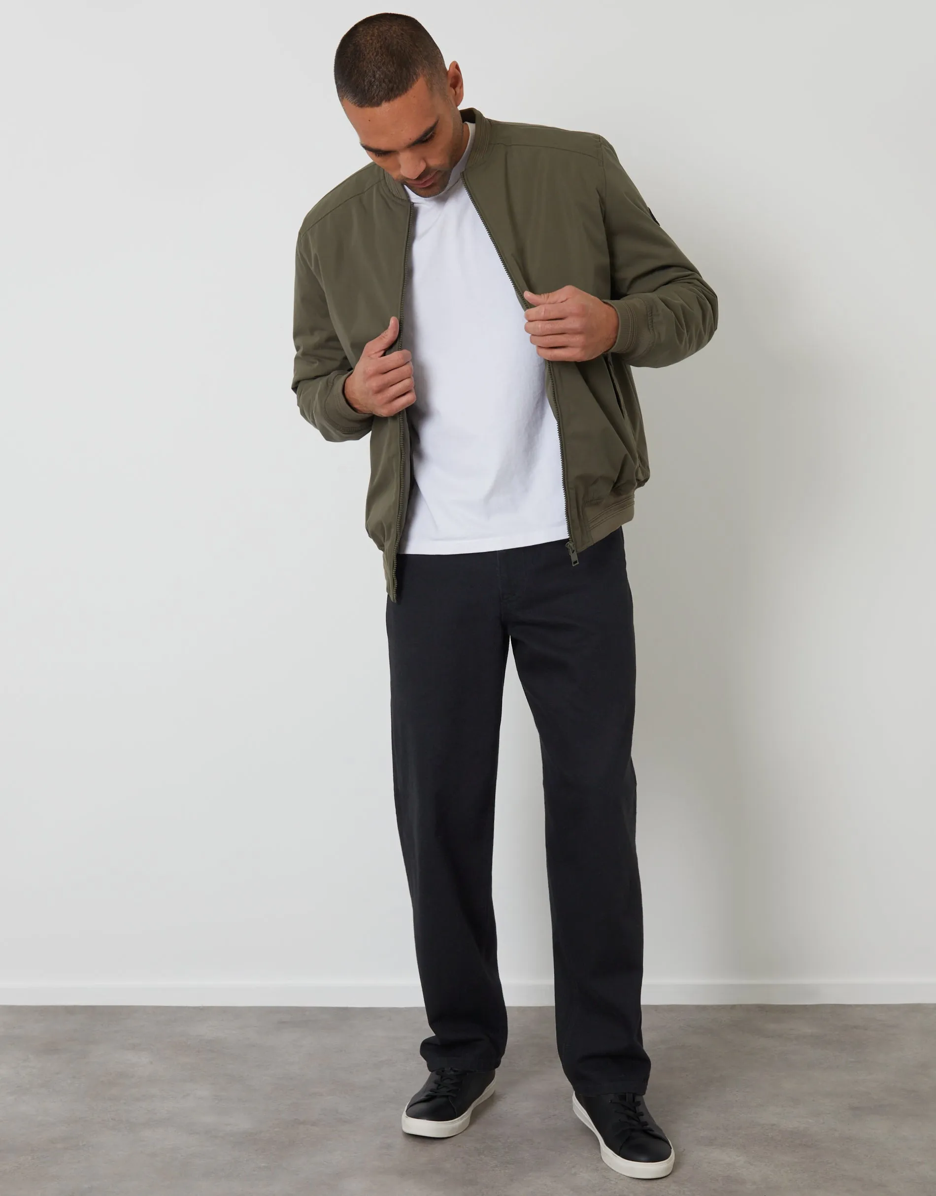 Khaki Green Padded Bomber Jacket sold by Threadbare product image thumbnail 4