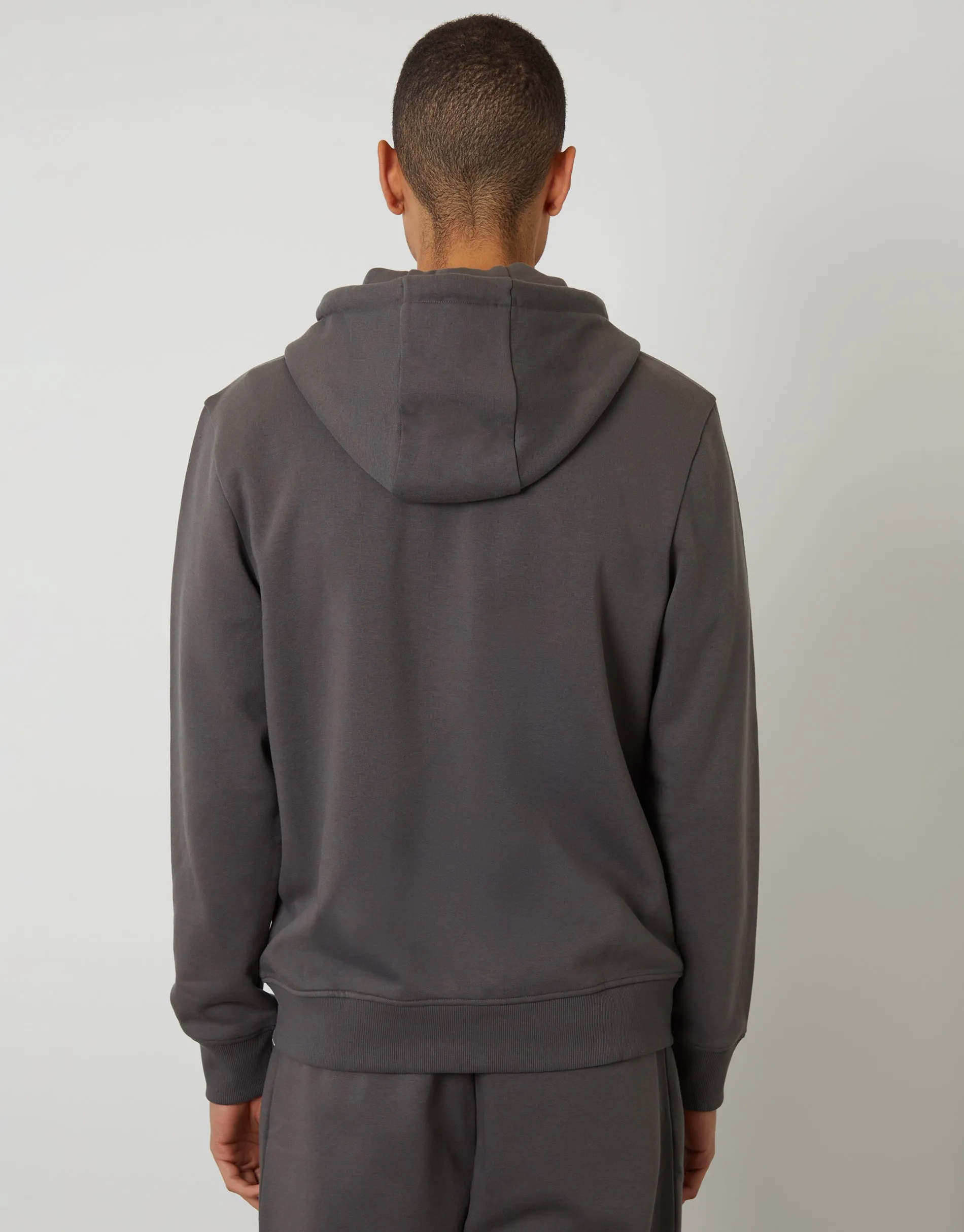 Dark Grey Zip-Through Hoodie sold by Threadbare product image thumbnail 2