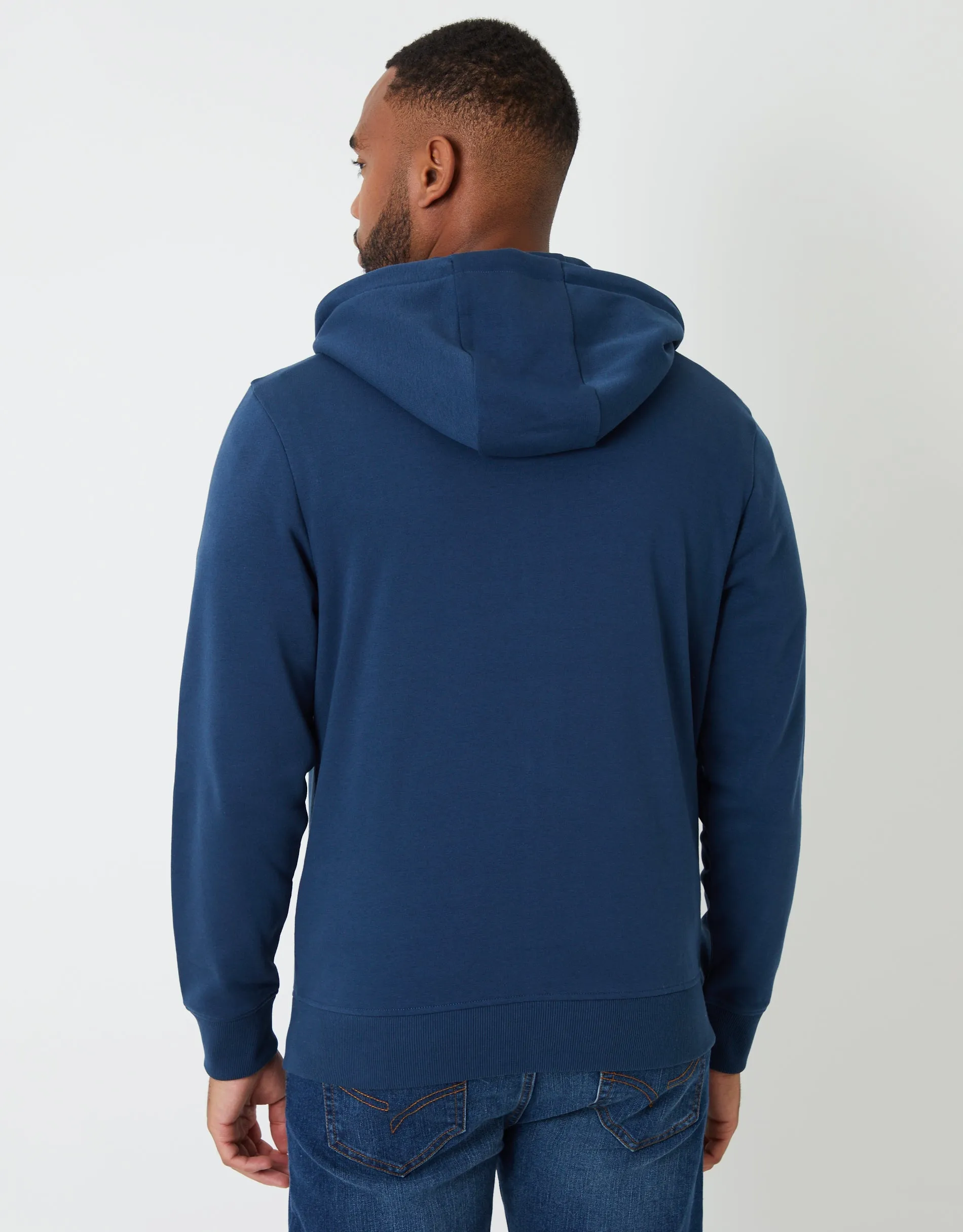 Blue Zip-Through Hoodie sold by Threadbare product image thumbnail 2