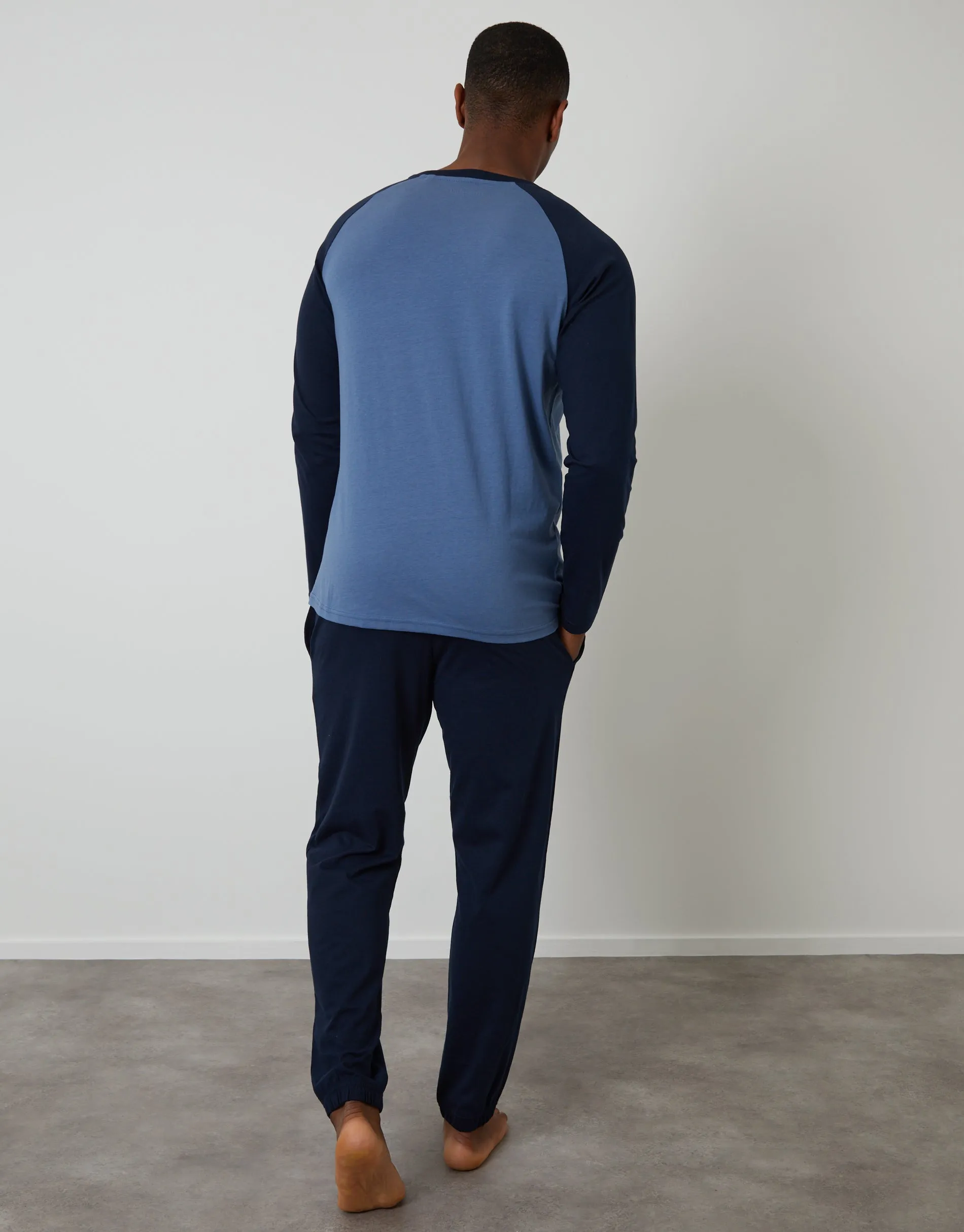 Blue Raglan Sleeve Pyjamas (2-Piece Set) sold by Threadbare product image thumbnail 2