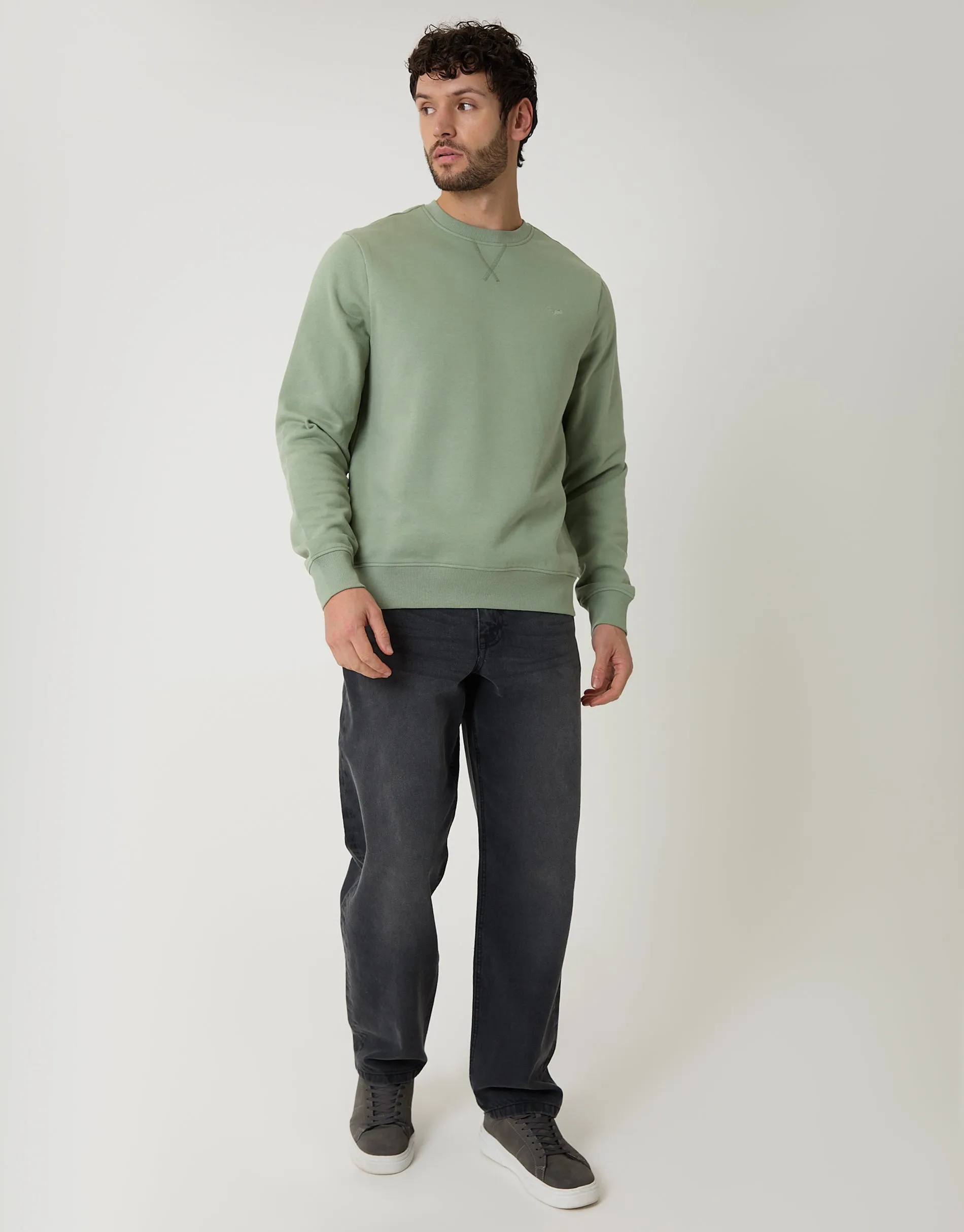 Green Crew Neck Sweatshirt sold by Threadbare product image thumbnail 3