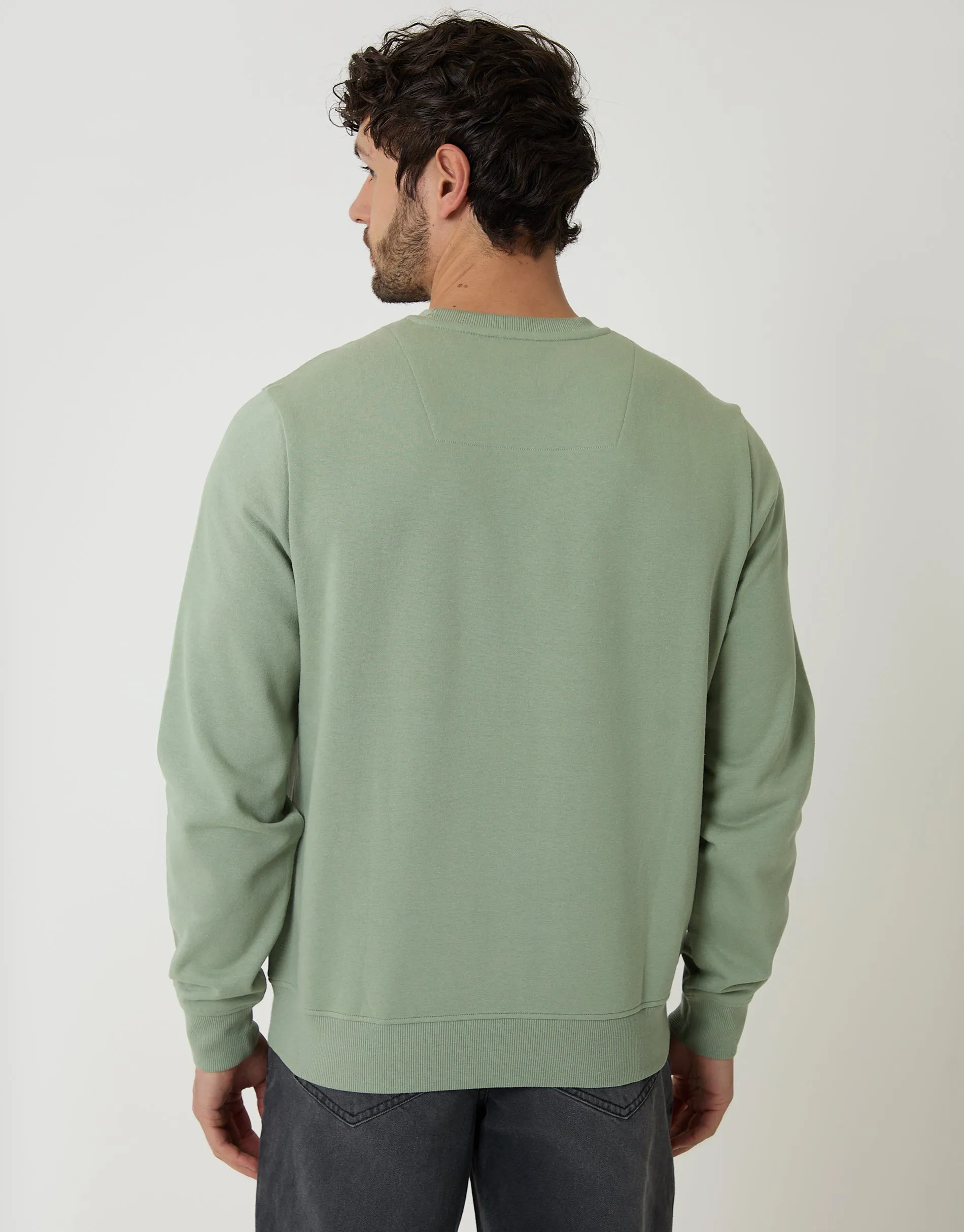 Green Crew Neck Sweatshirt sold by Threadbare product image thumbnail 2