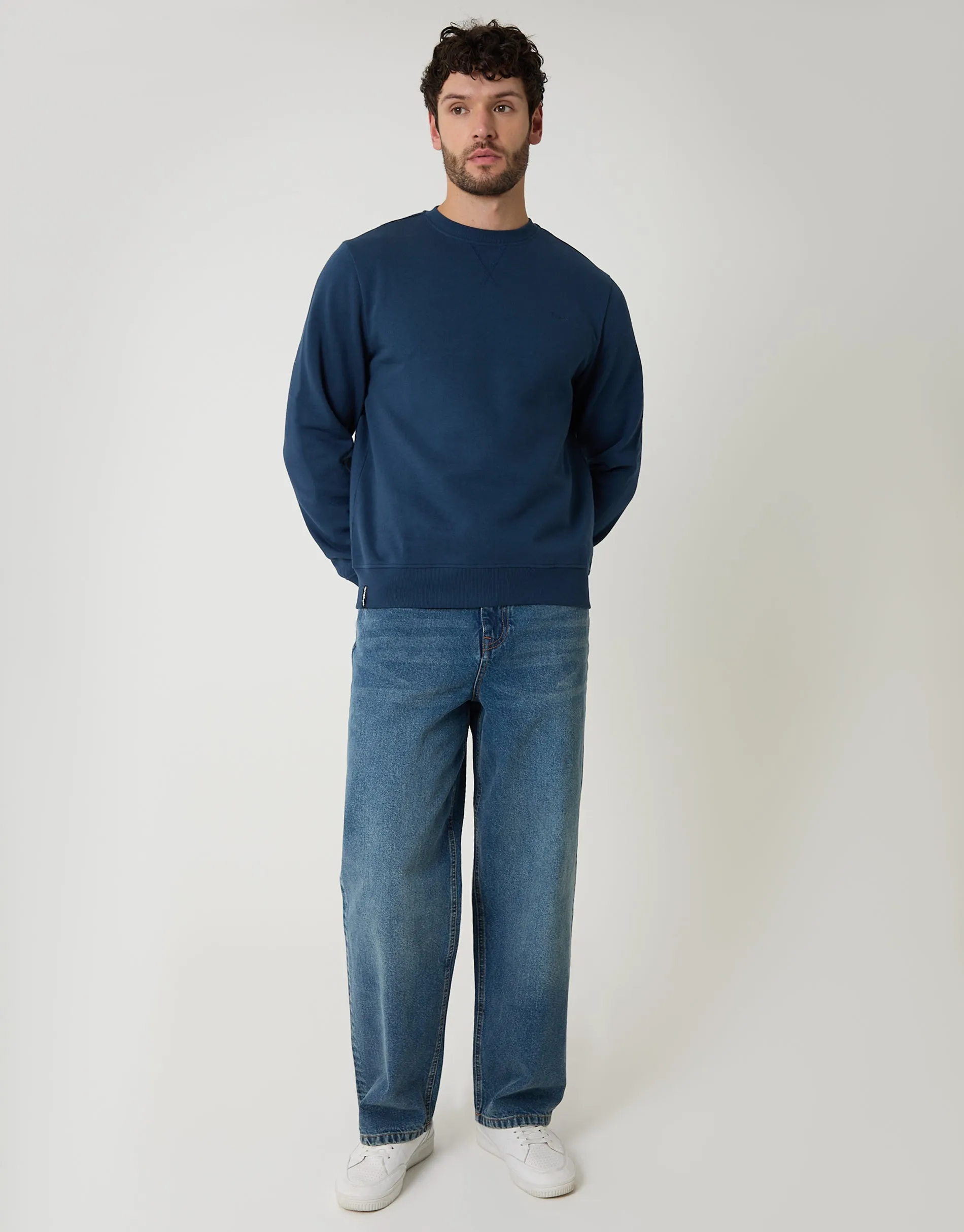 Crew Neck Sweatshirt in Blue sold by Threadbare product image thumbnail 3