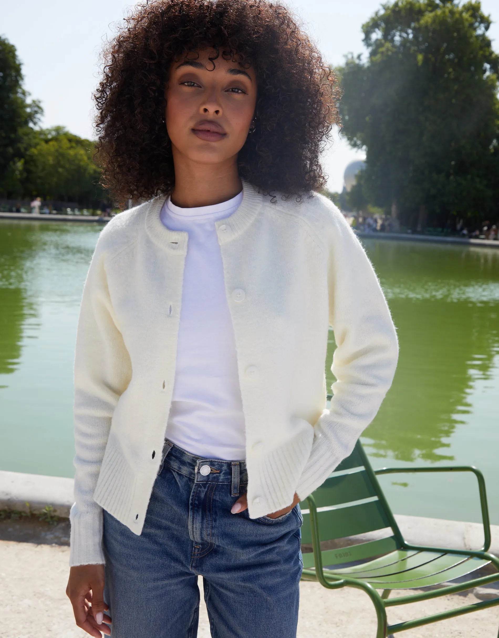 Cream Button Up Knitted Cardigan sold by Threadbare