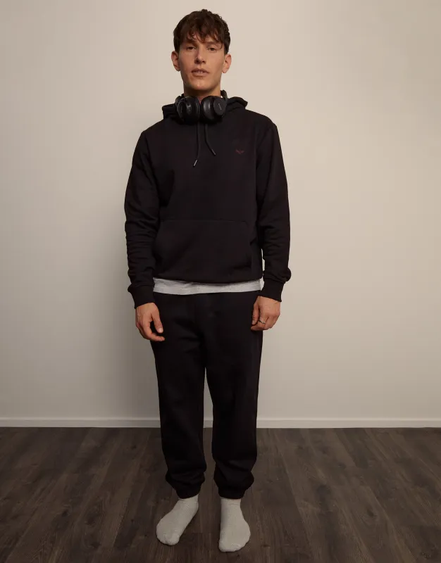 Black Tapered Joggers sold by Threadbare