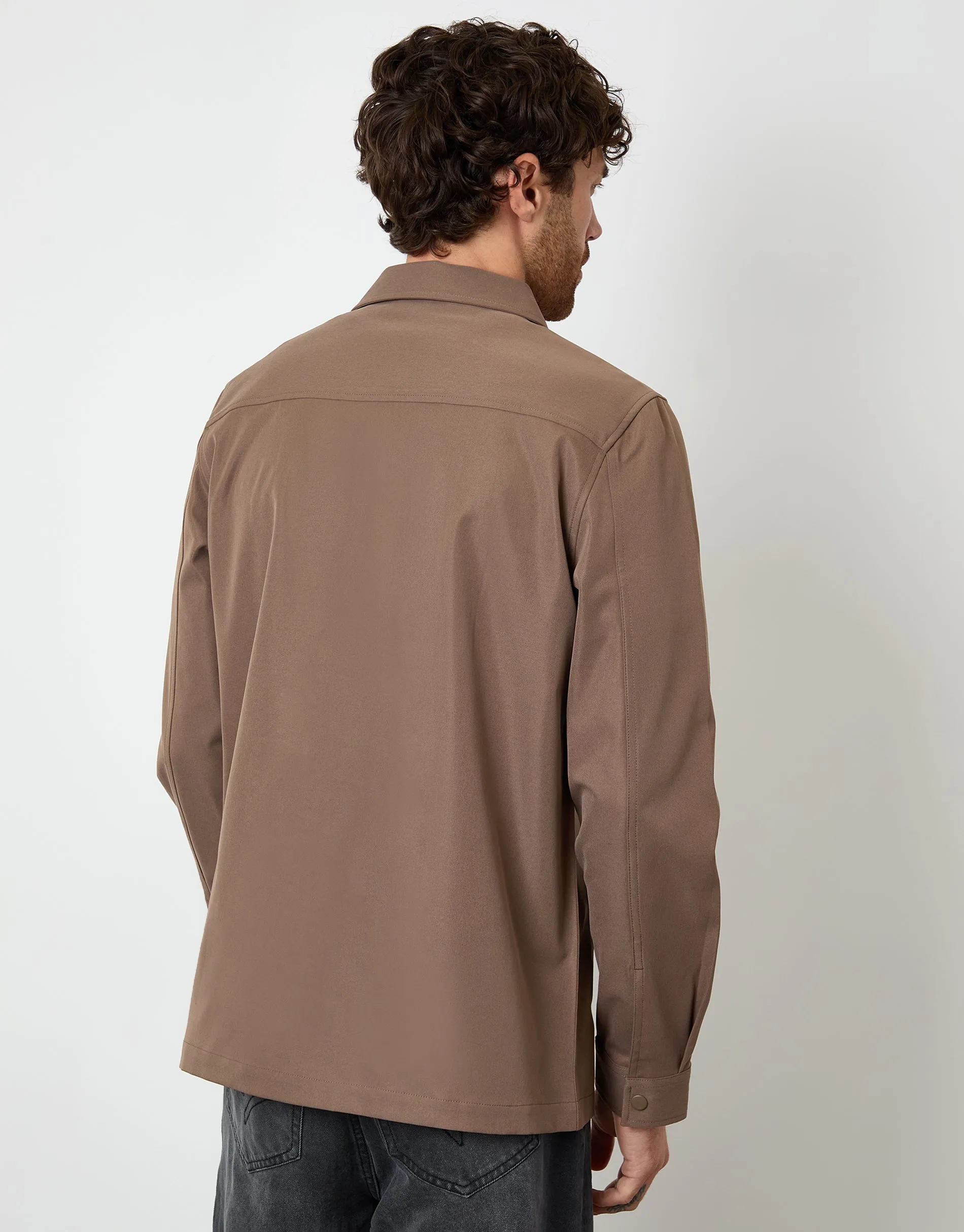 Brown Cargo Pocket Shacket sold by Threadbare product image thumbnail 2