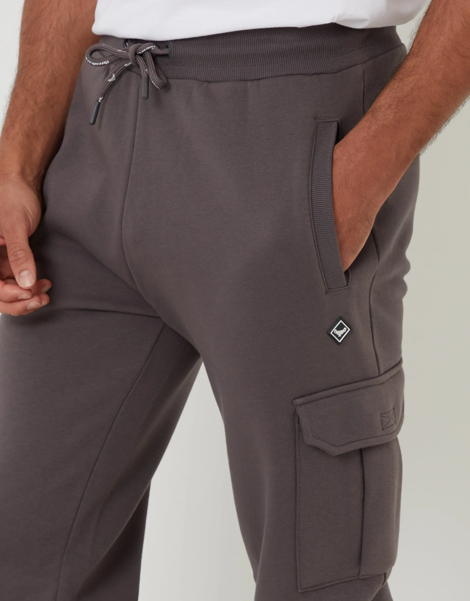 Slate Grey Cargo Style Joggers sold by Threadbare product image thumbnail 4