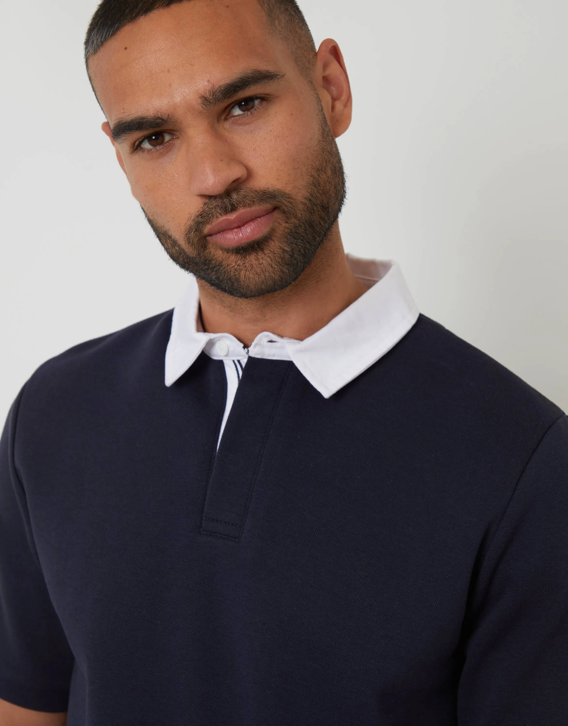 Navy Pique Short Sleeve Polo sold by Threadbare product image thumbnail 4