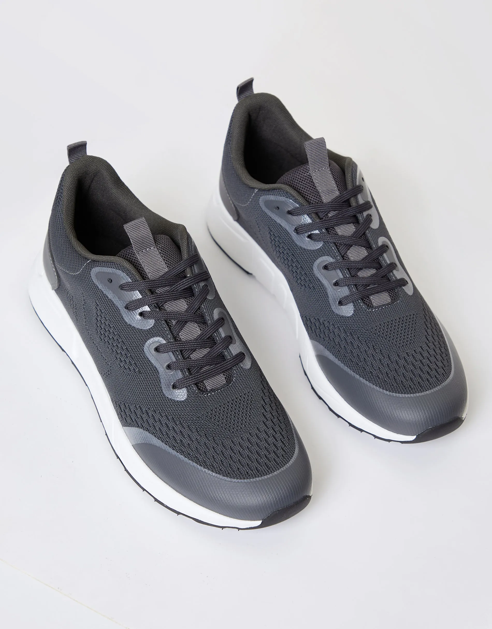 Grey Textured Slip On Trainers sold by Threadbare product image thumbnail 2
