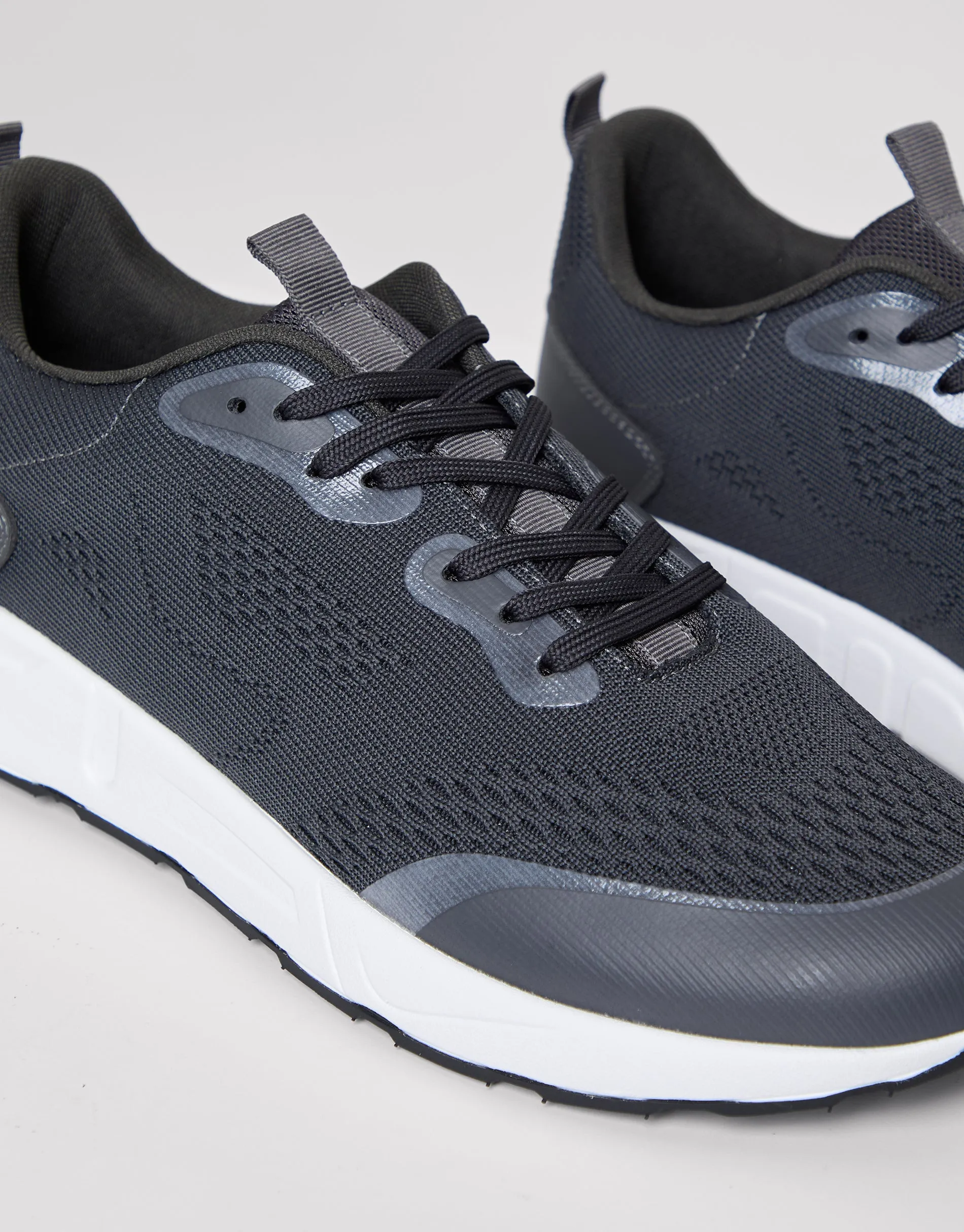 Grey Textured Slip On Trainers sold by Threadbare product image thumbnail 3