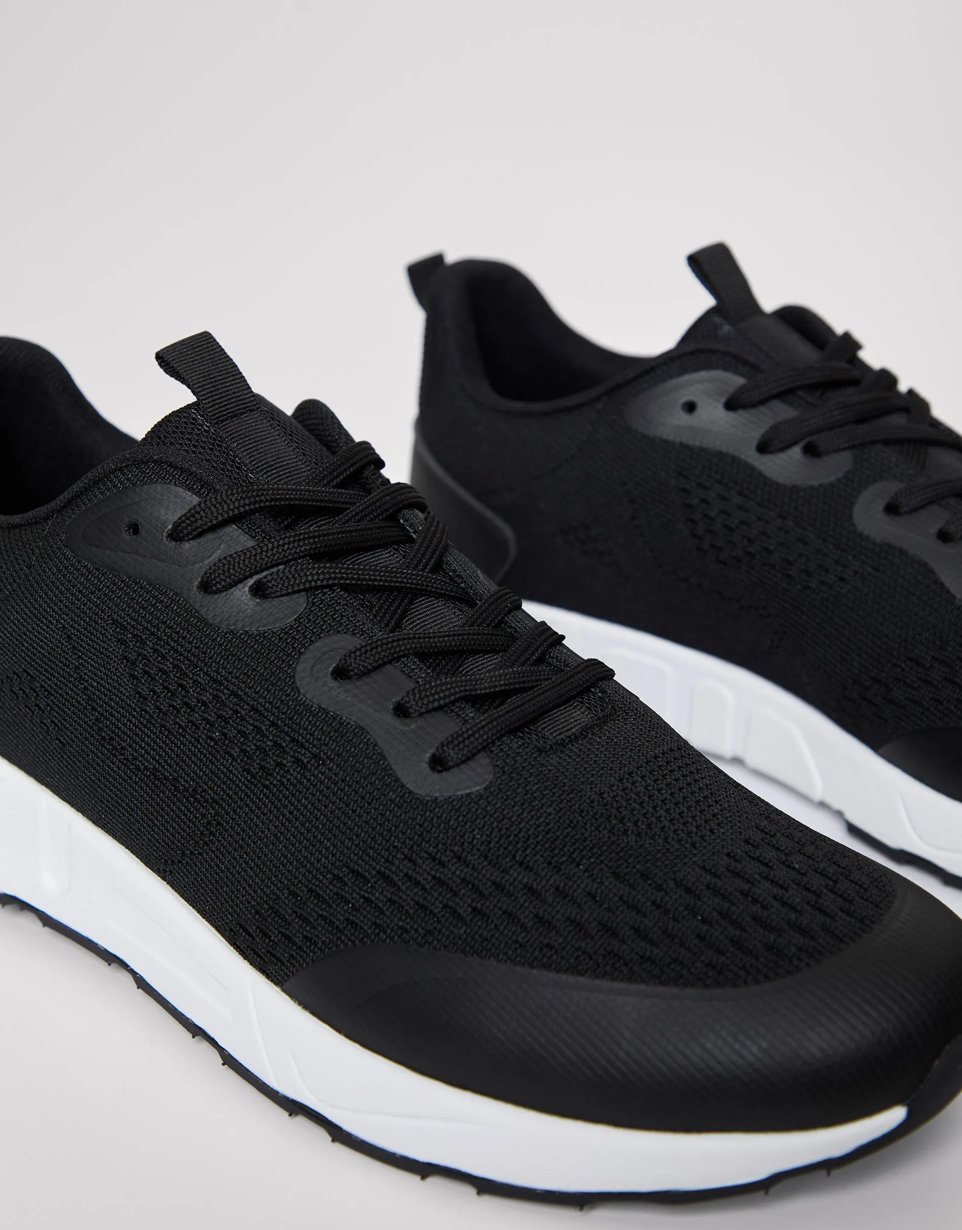 Black & White Textured Slip On Trainers sold by Threadbare product image thumbnail 3