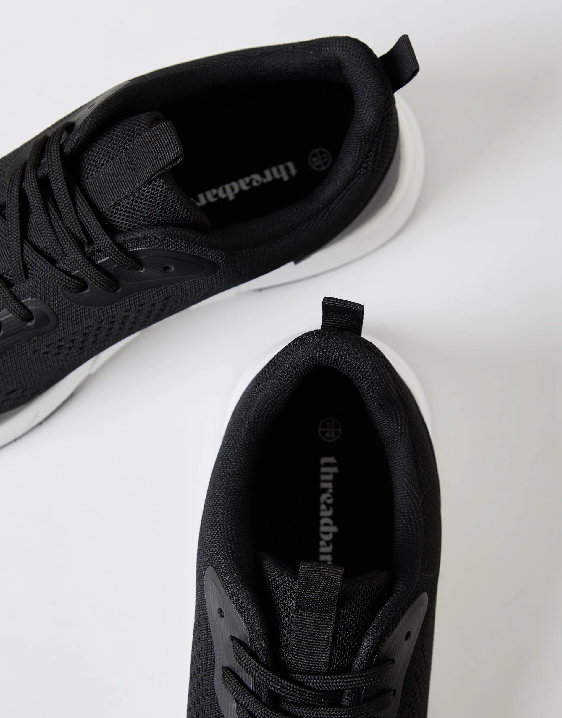 Black & White Textured Slip On Trainers sold by Threadbare product image thumbnail 4