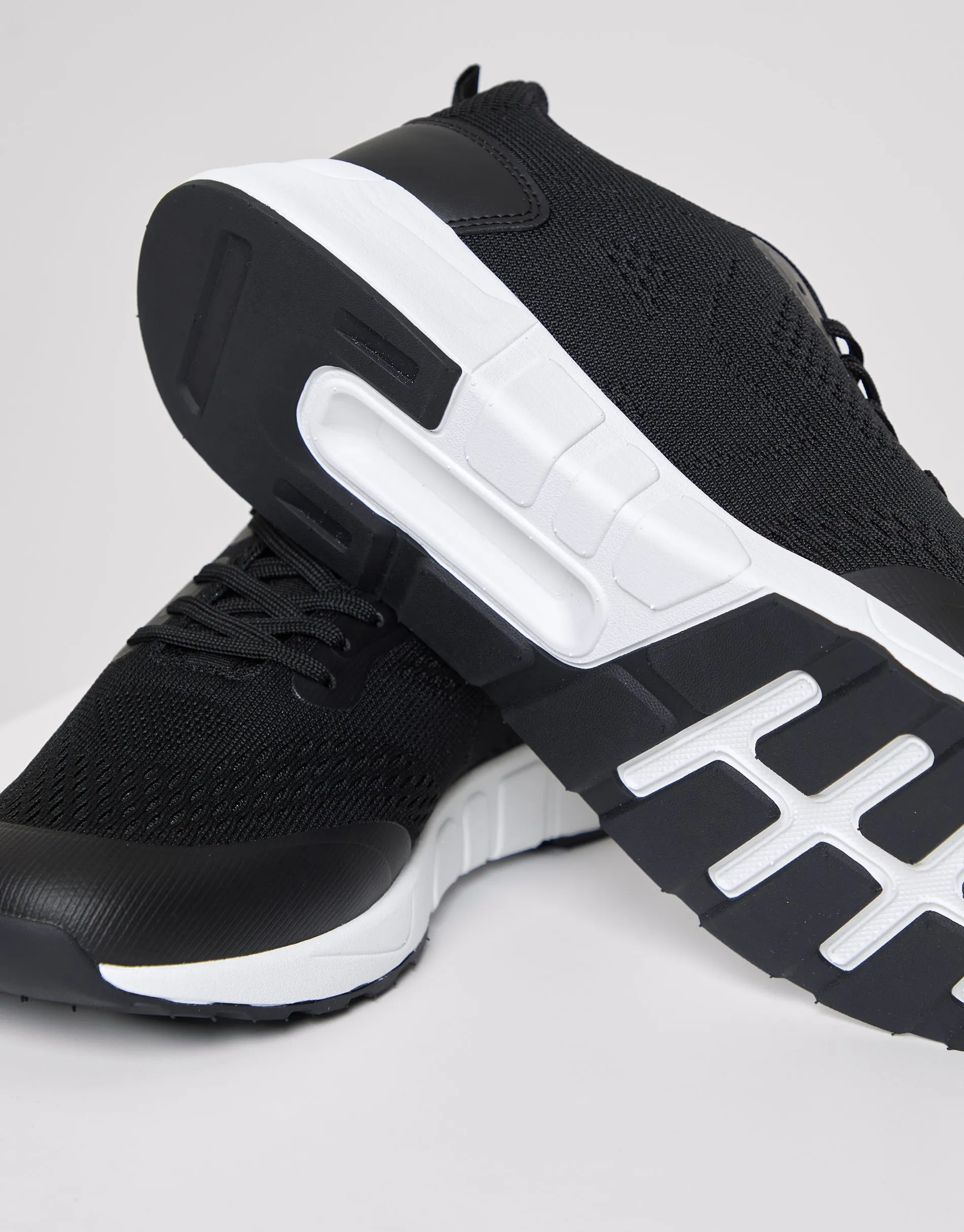 Black & White Textured Slip On Trainers sold by Threadbare product image thumbnail 5