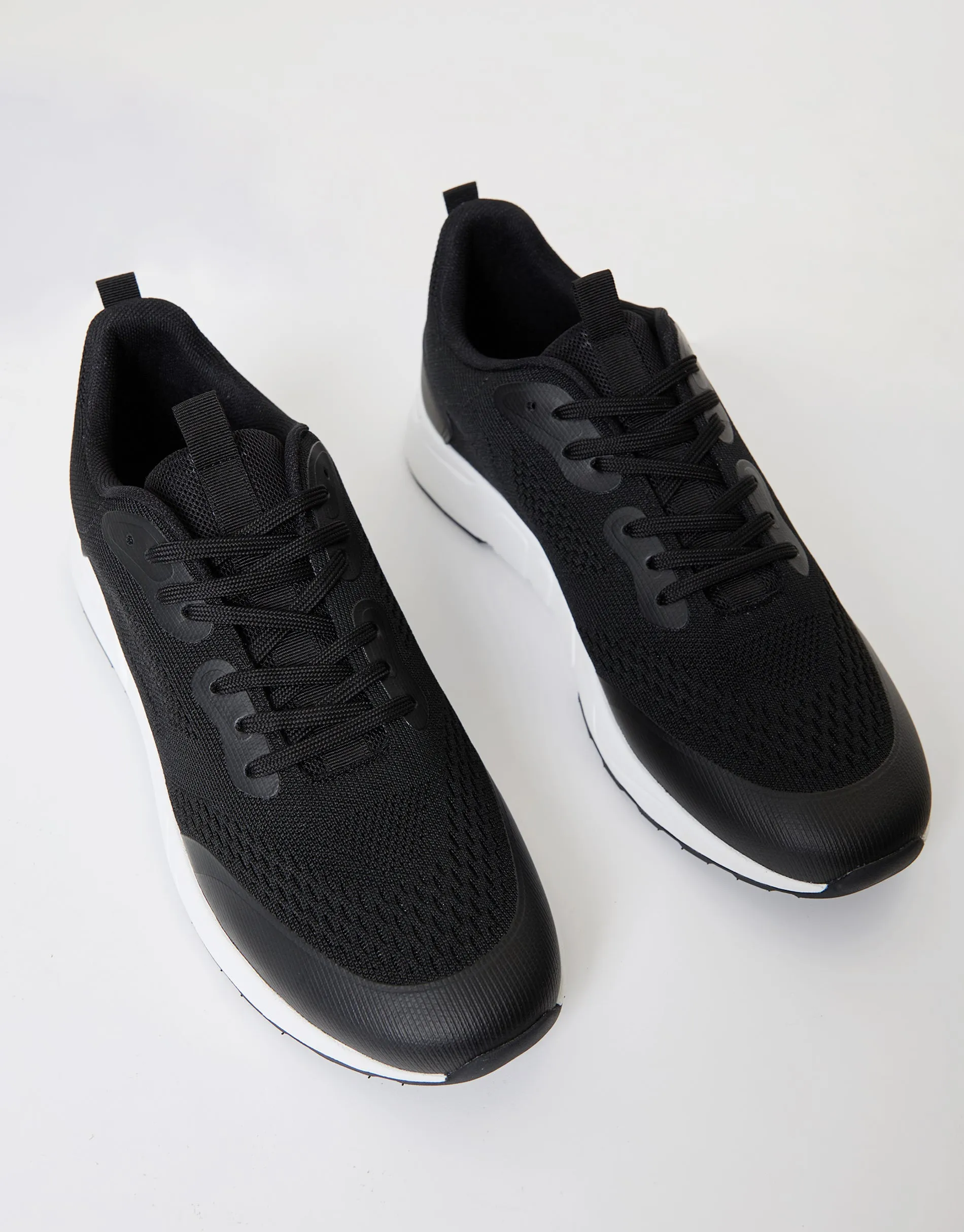 Black & White Textured Slip On Trainers sold by Threadbare product image thumbnail 2