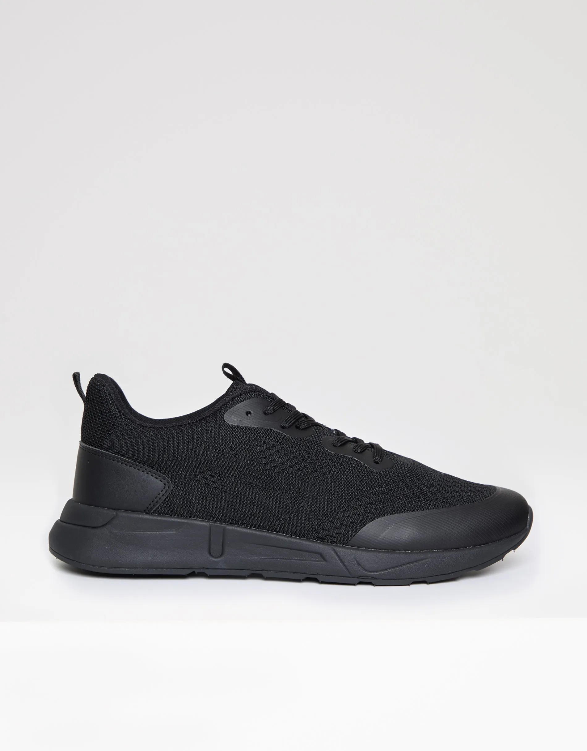 Black Textured Slip On Trainers sold by Threadbare