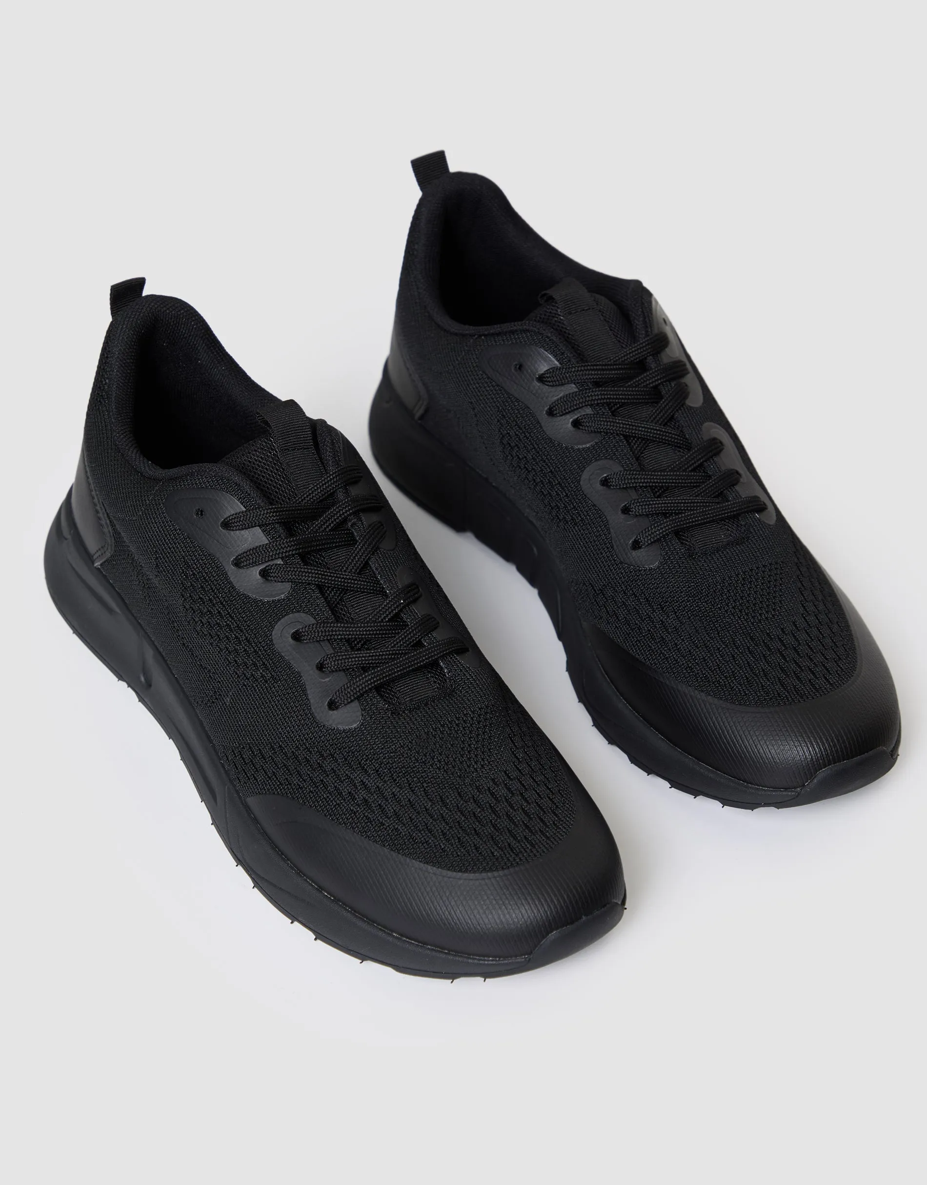 Black Textured Slip On Trainers sold by Threadbare product image thumbnail 2