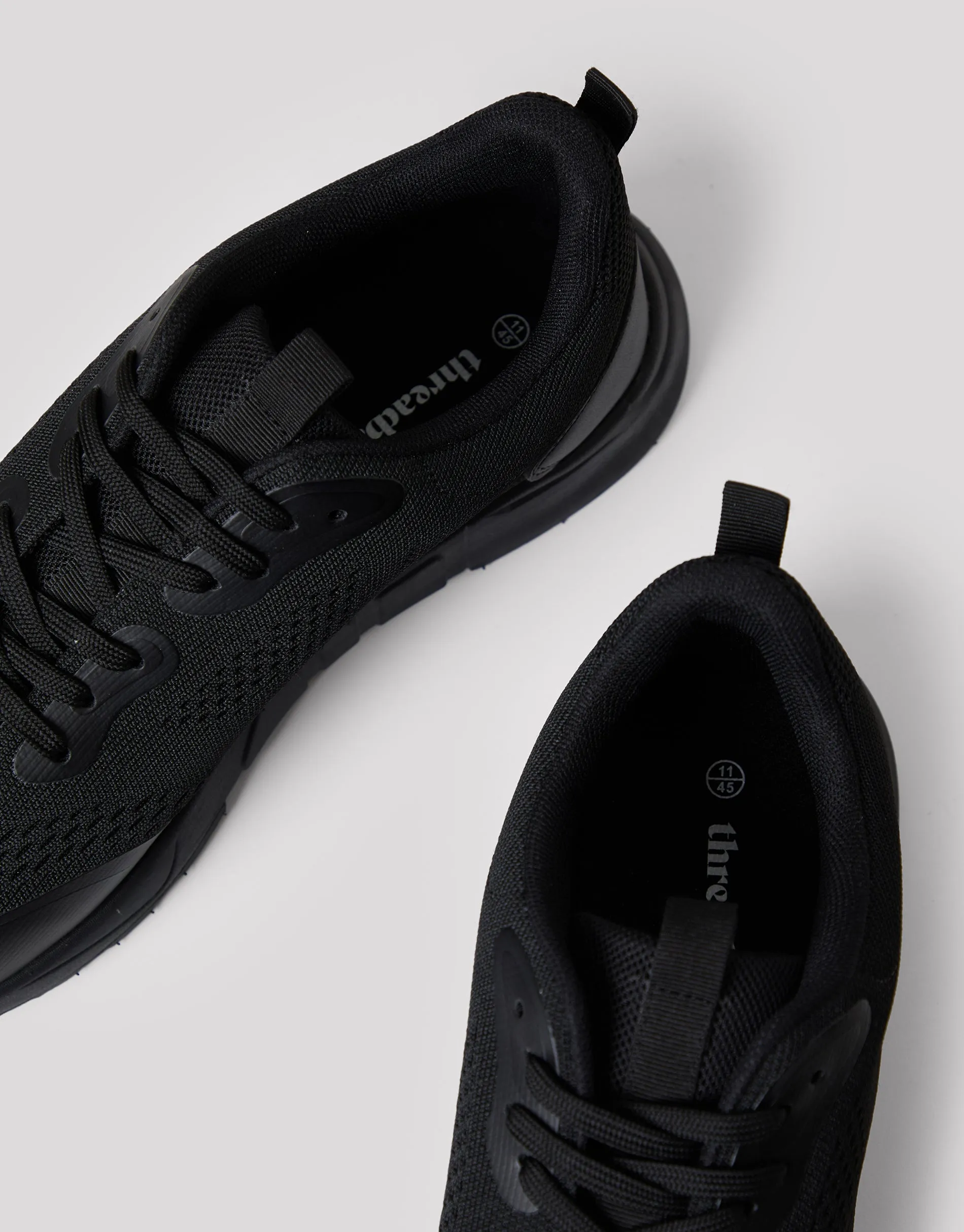 Black Textured Slip On Trainers sold by Threadbare product image thumbnail 4