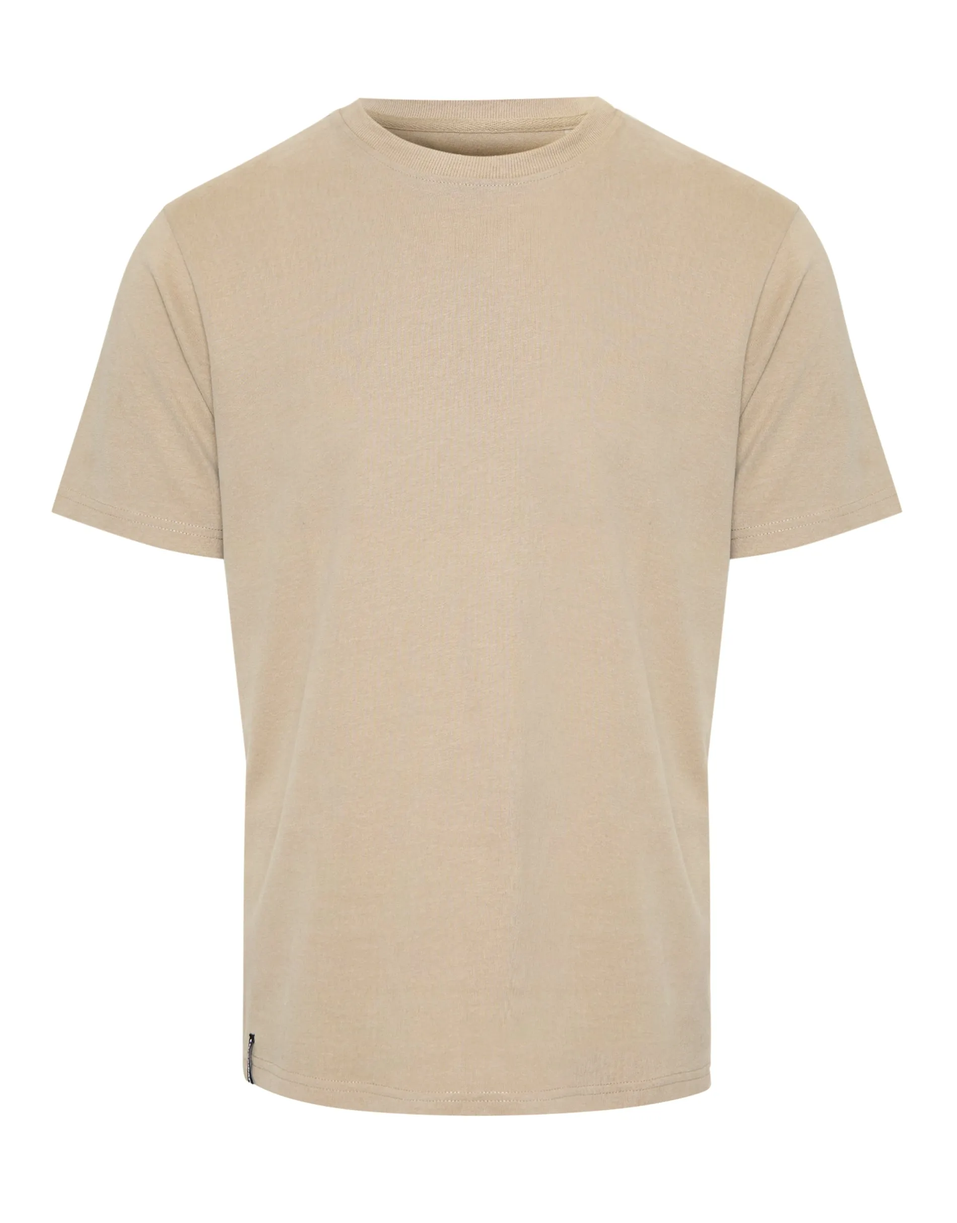 Stone Peached Cotton Crew Neck T-Shirt sold by Threadbare