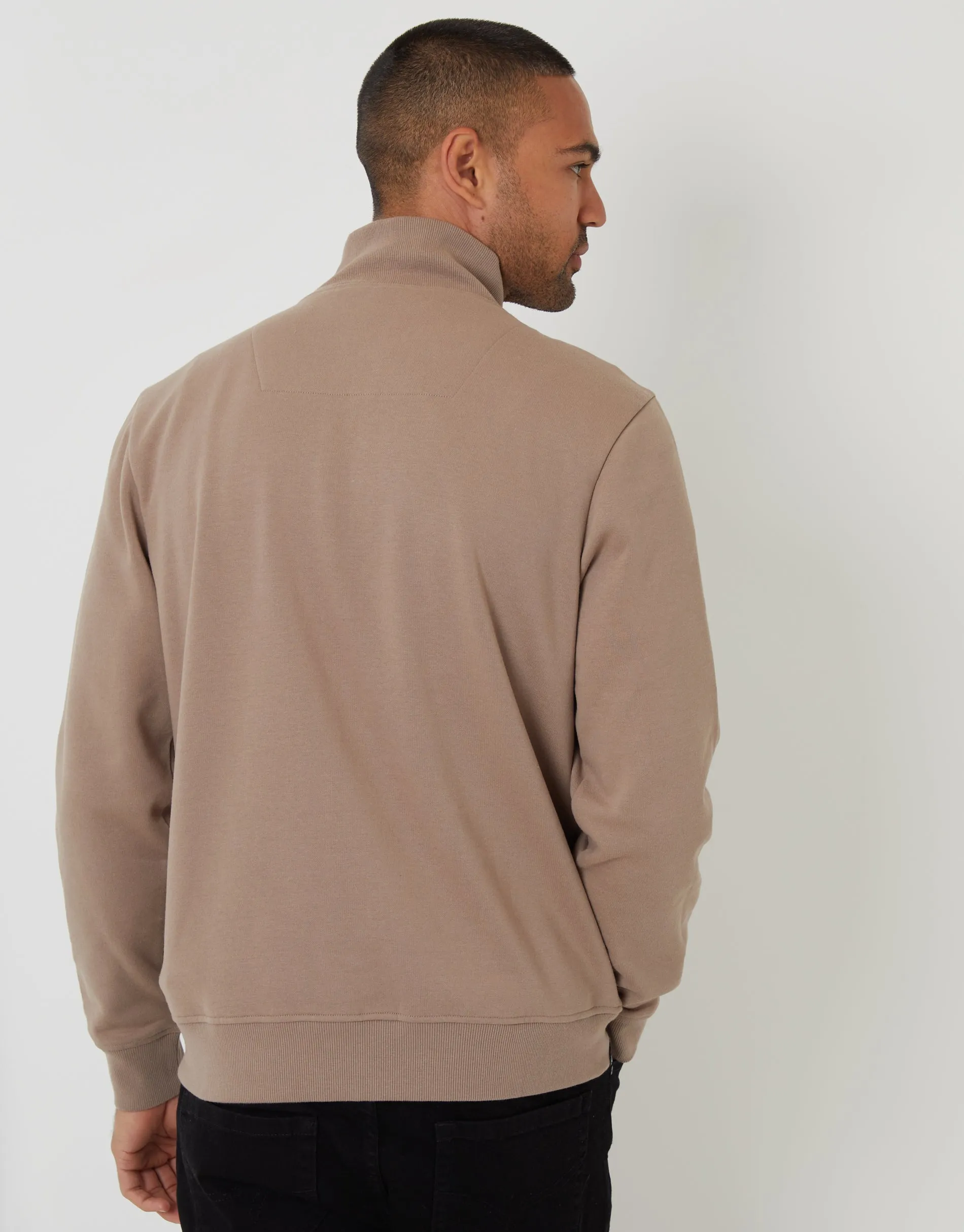 Taupe Quarter Zip Sweatshirt sold by Threadbare product image thumbnail 2
