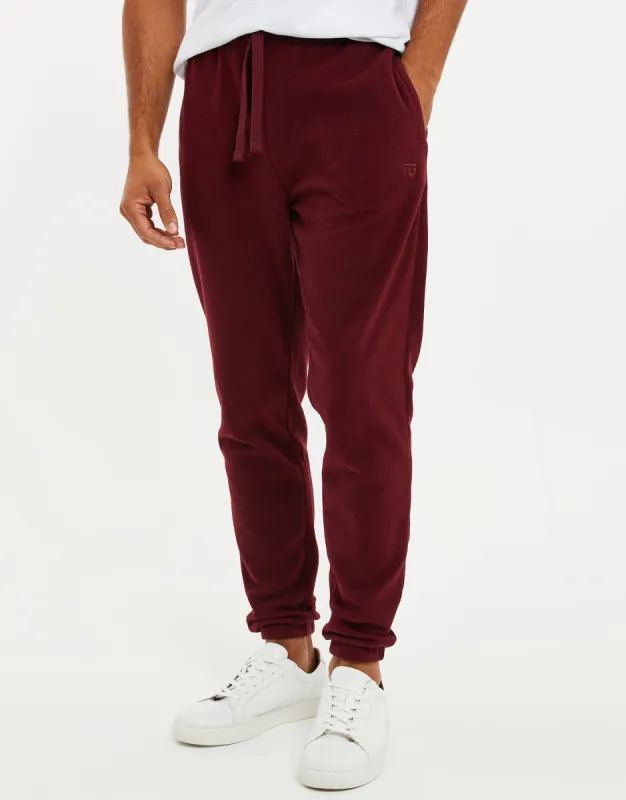 Men's Burgundy Fitness Fleece Joggers sold by Threadbare