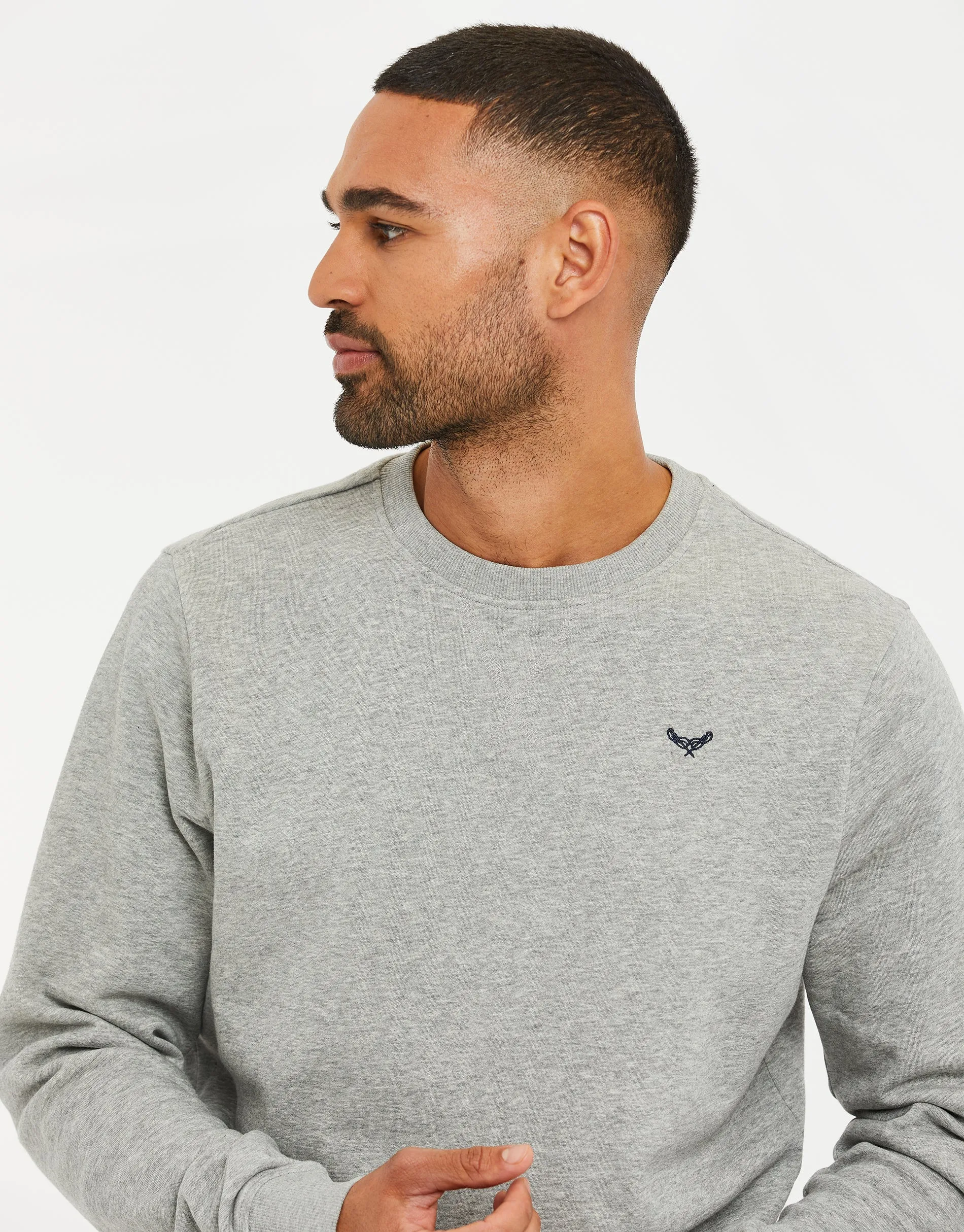 Light Grey Crew Neck Sweatshirt sold by Threadbare product image thumbnail 4