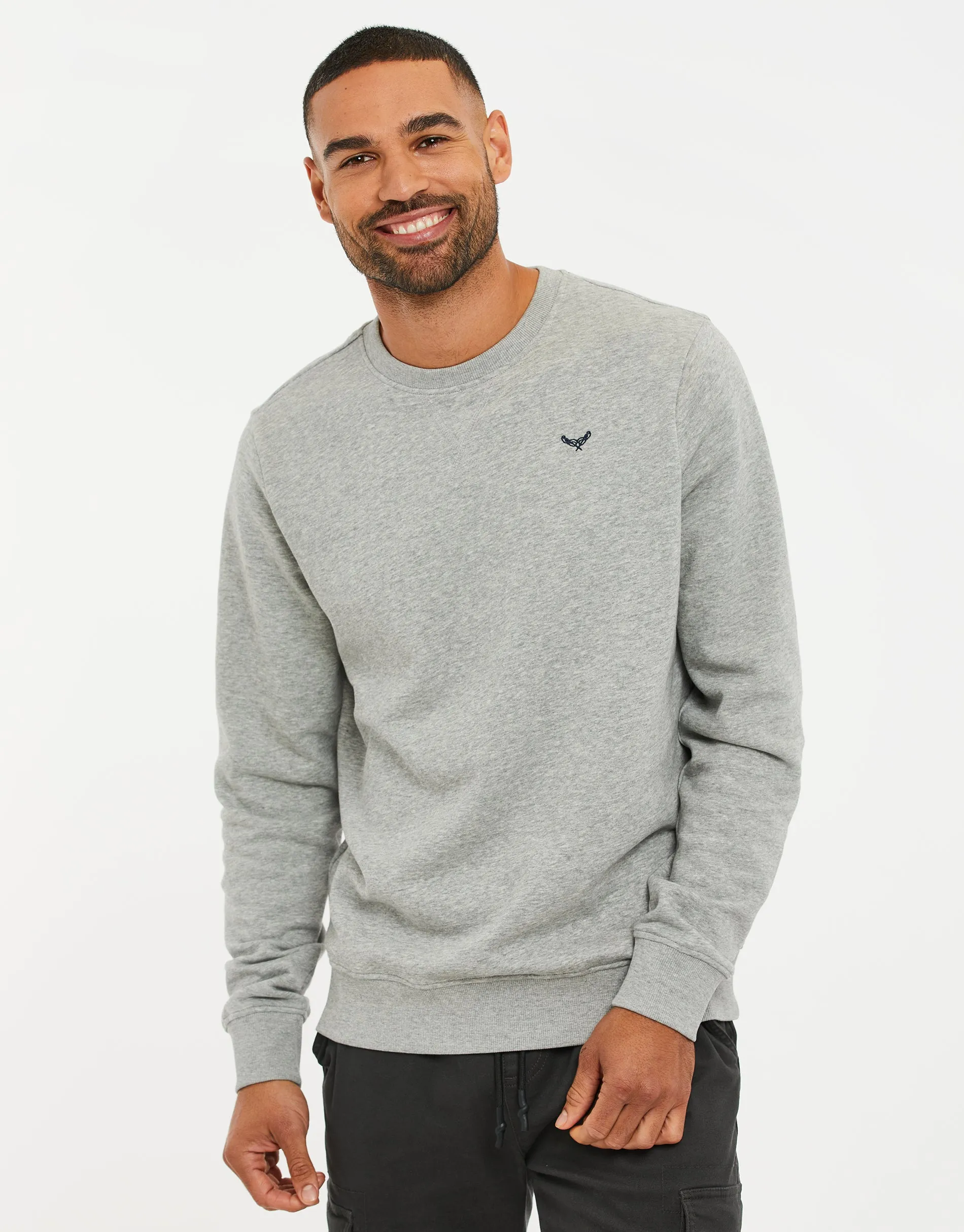 Light Grey Crew Neck Sweatshirt sold by Threadbare